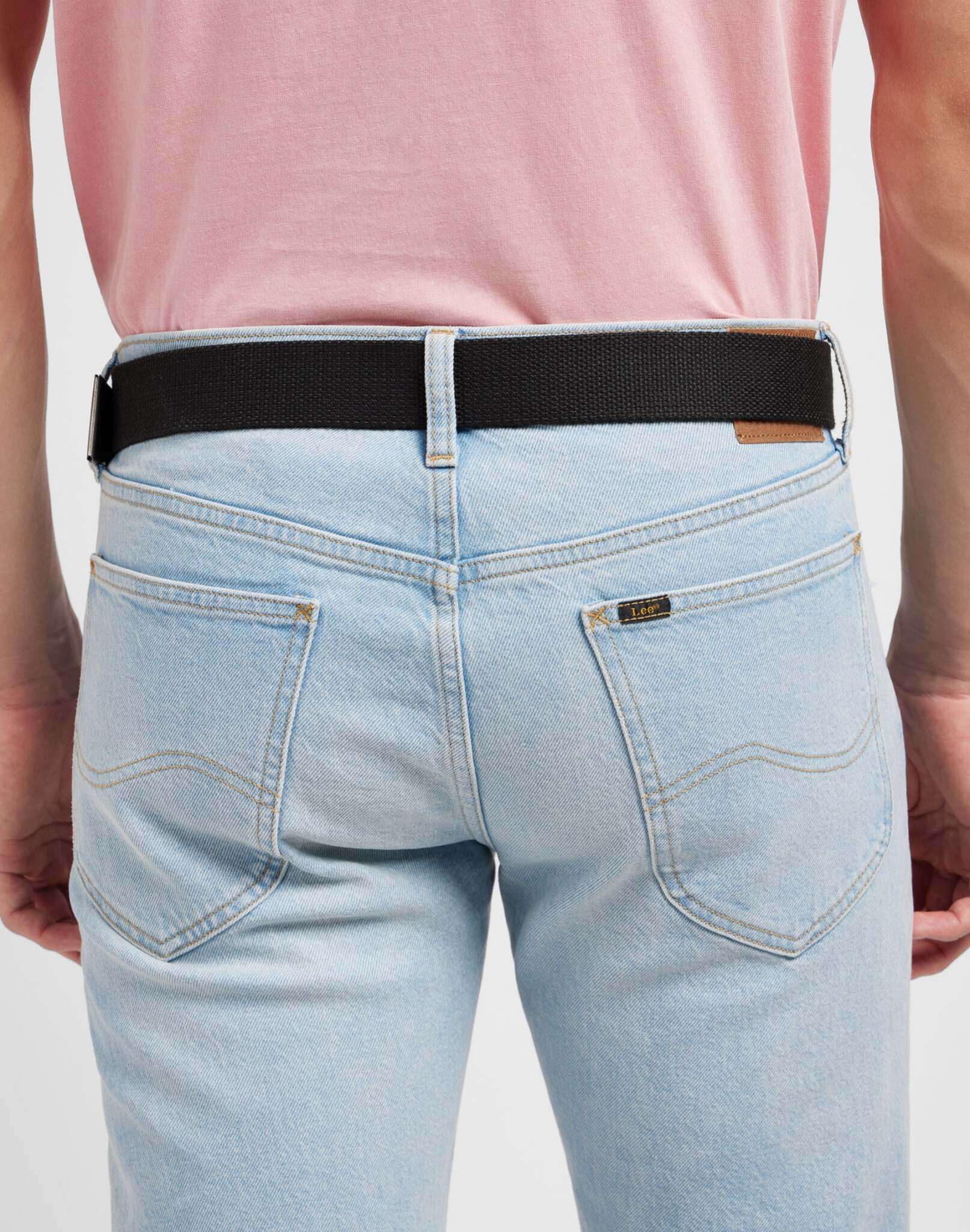 Webbing Belt in Black Gürtel Lee