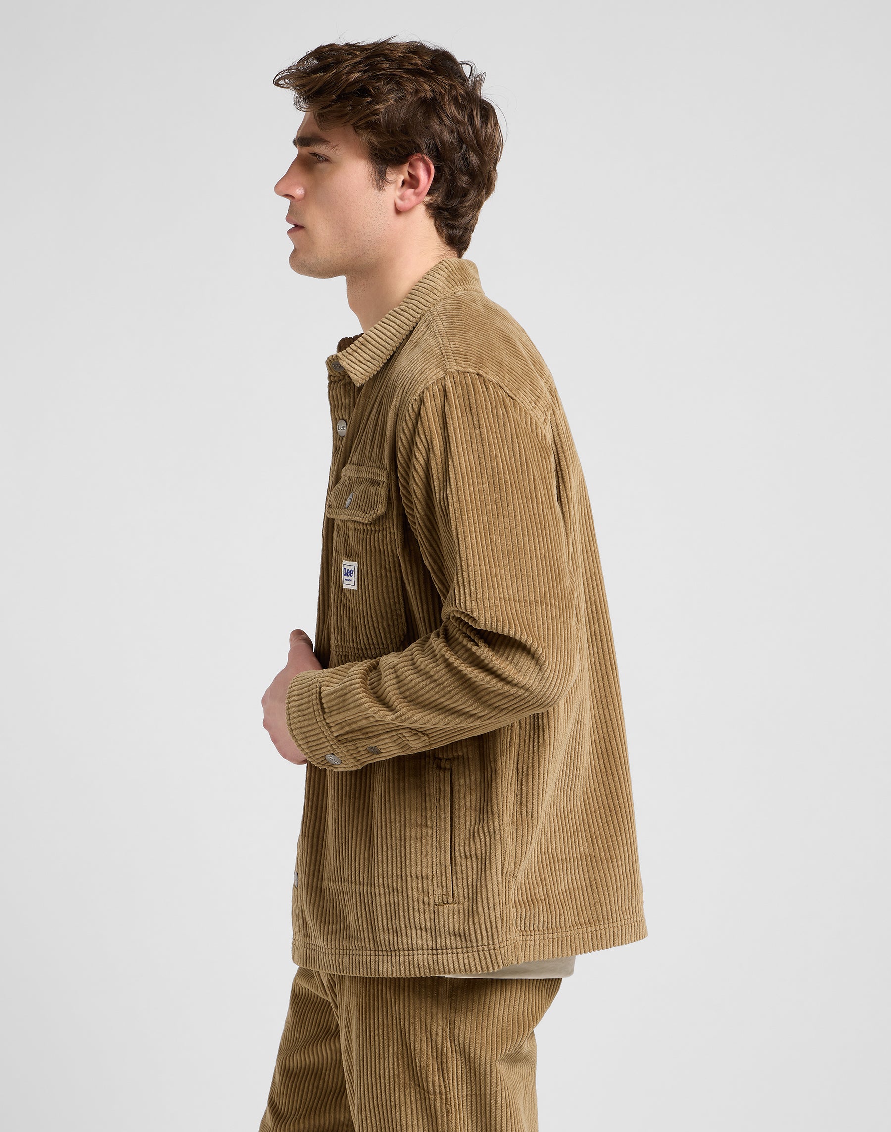 Workwear Overshirt in Dark Khaki Hemden Lee
