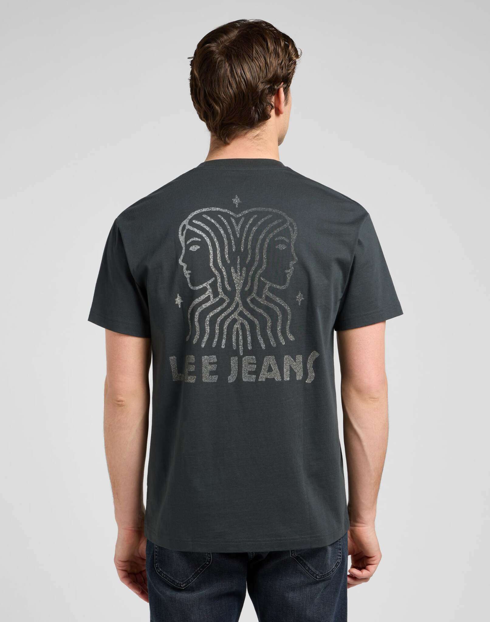 Ss Relaxed Graphic Tee in Washed Black T-Shirts Lee