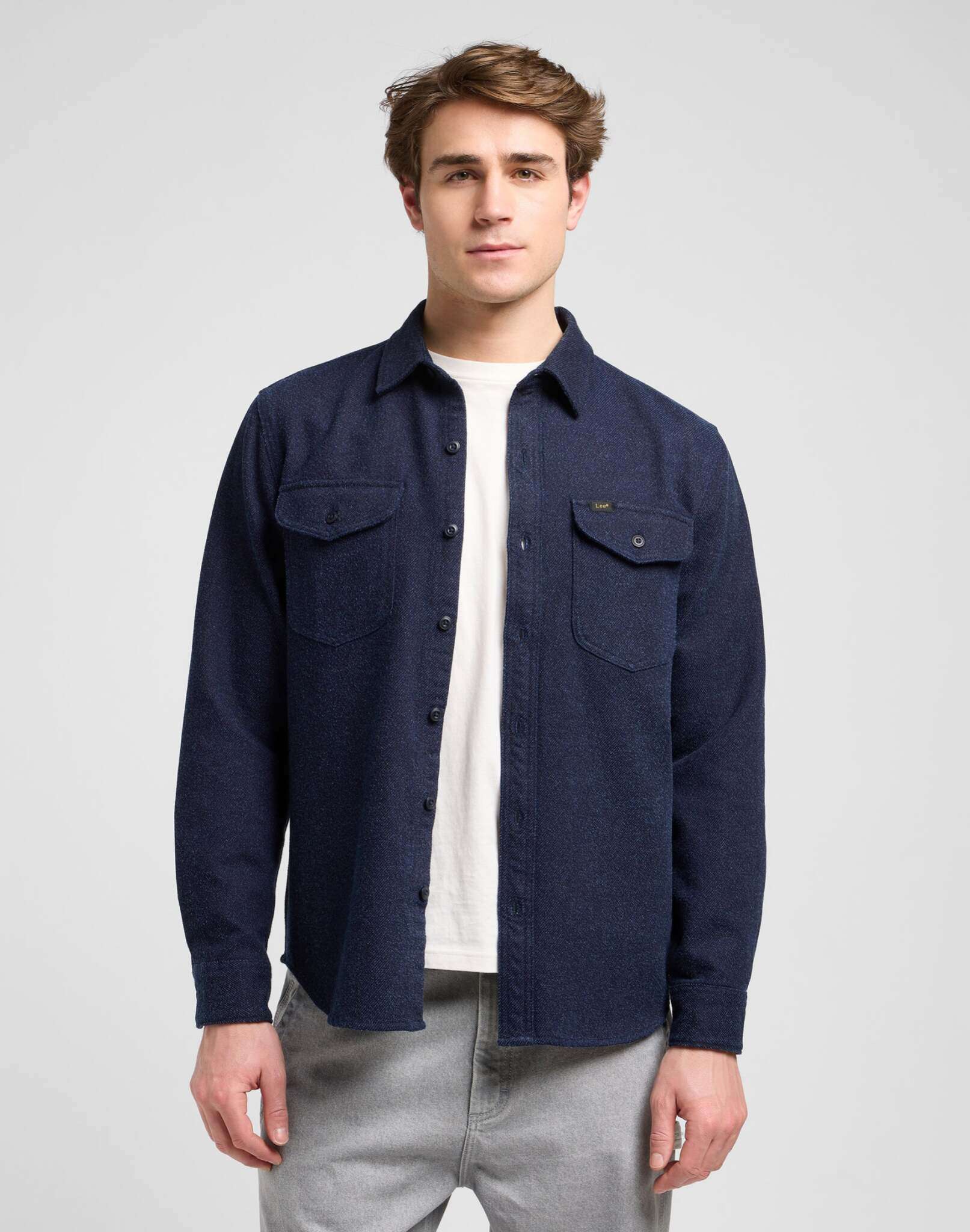 Workwear Shirt in Indigo Jaspe Hemden Lee