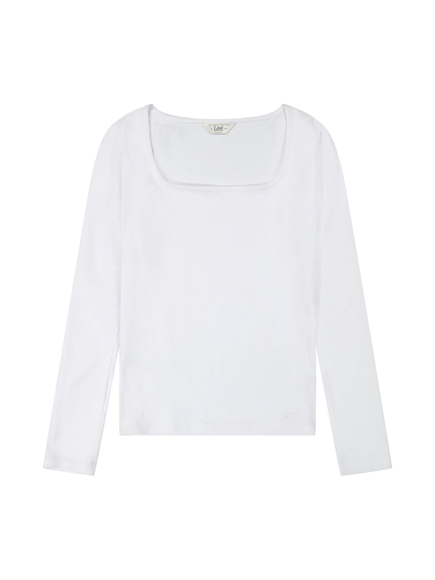 Ls Square Neck in Bright White T-Shirts Lee
