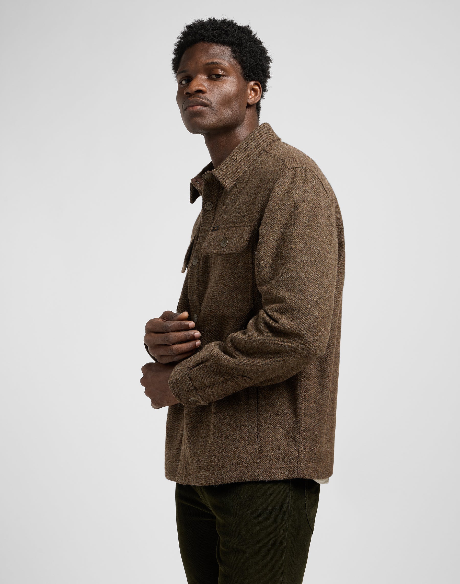 Overshirt in Brown Jaspe Hemden Lee