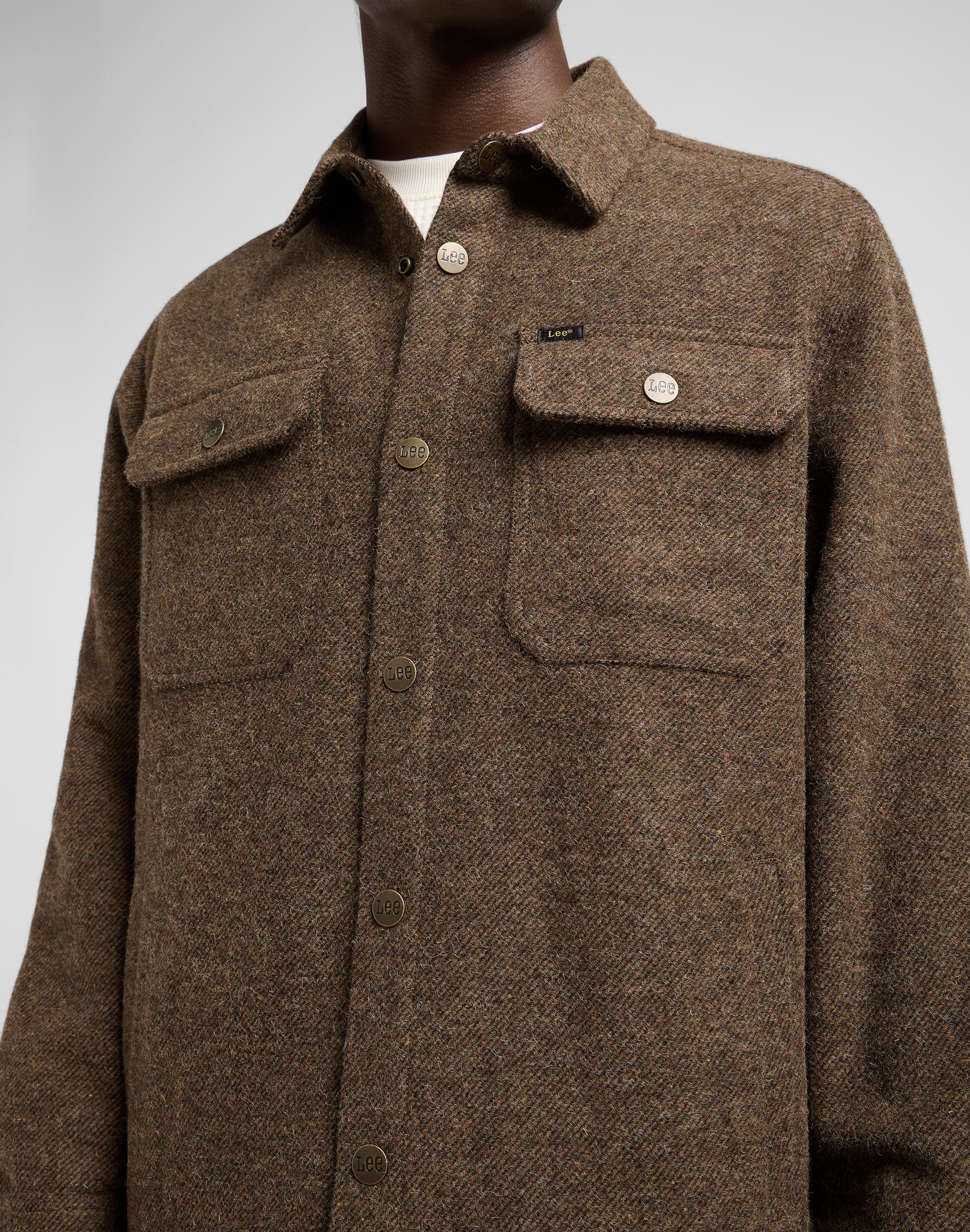 Overshirt in Brown Jaspe Hemden Lee