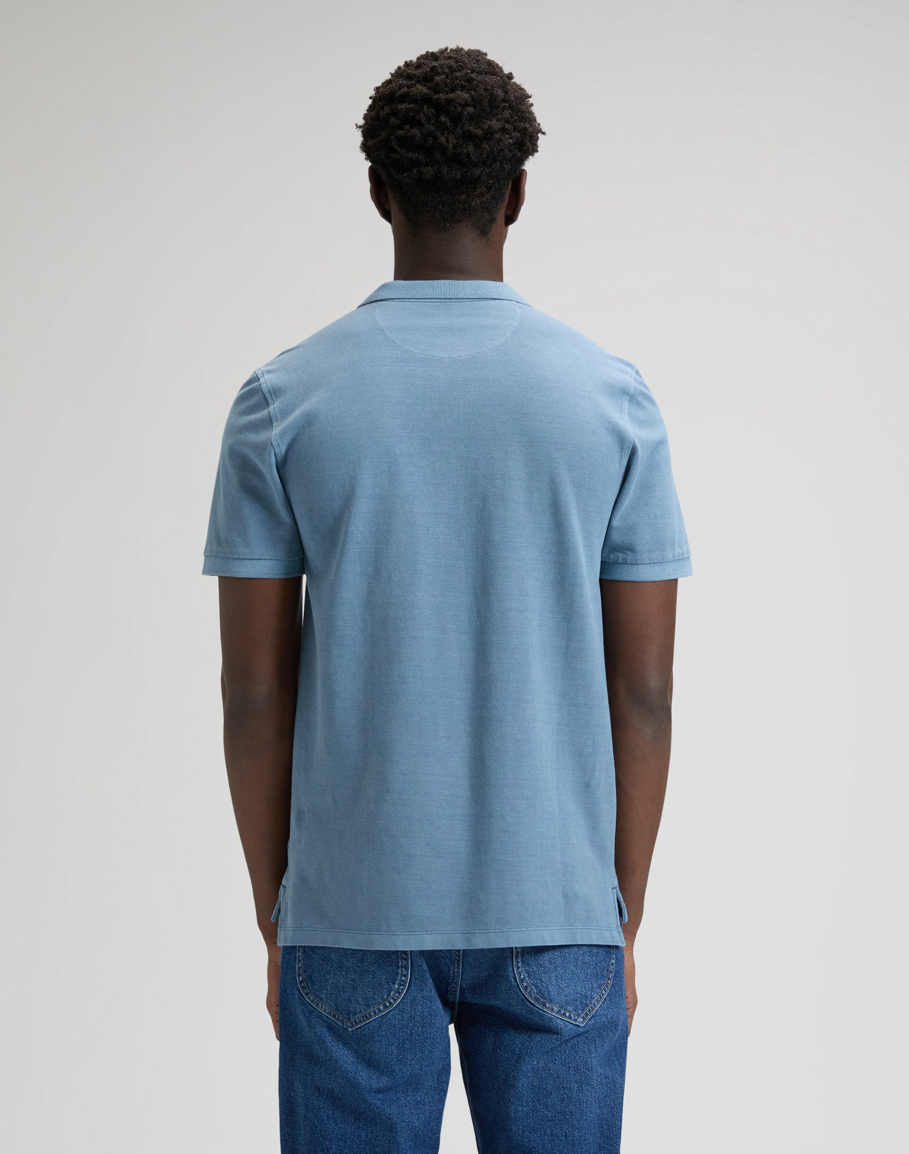 Garment Dye Polo in Dustier Blue T-Shirts Lee