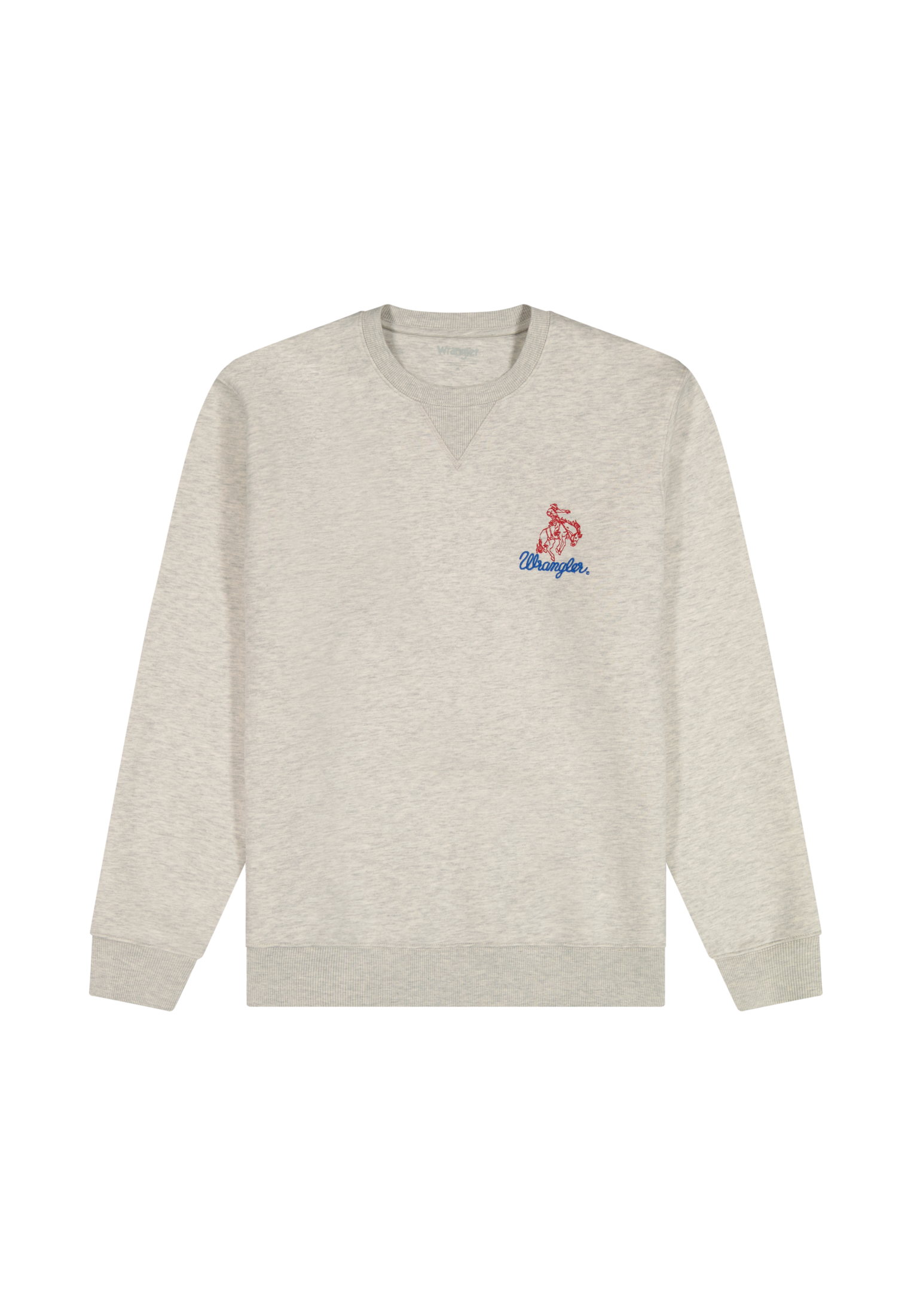Embroidery Crew in Oat Mel Sweatshirts Wrangler