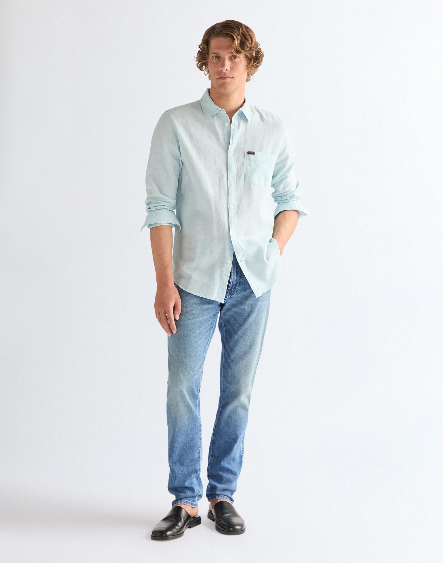 1 Pocket Shirt in Forget Me Not Hemden Wrangler