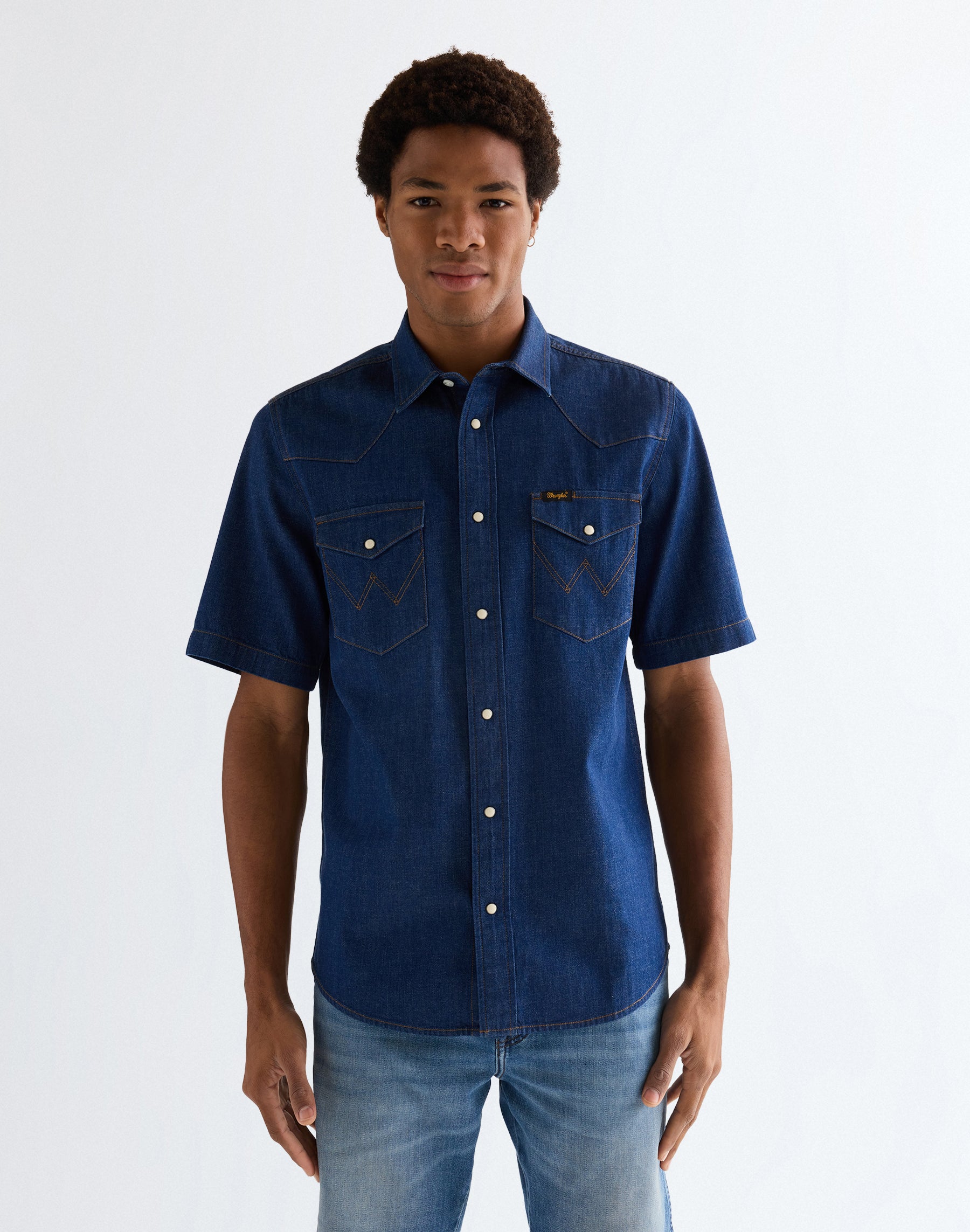 Shortsleeve Western Shirt in Caroline Creek Hemden Wrangler