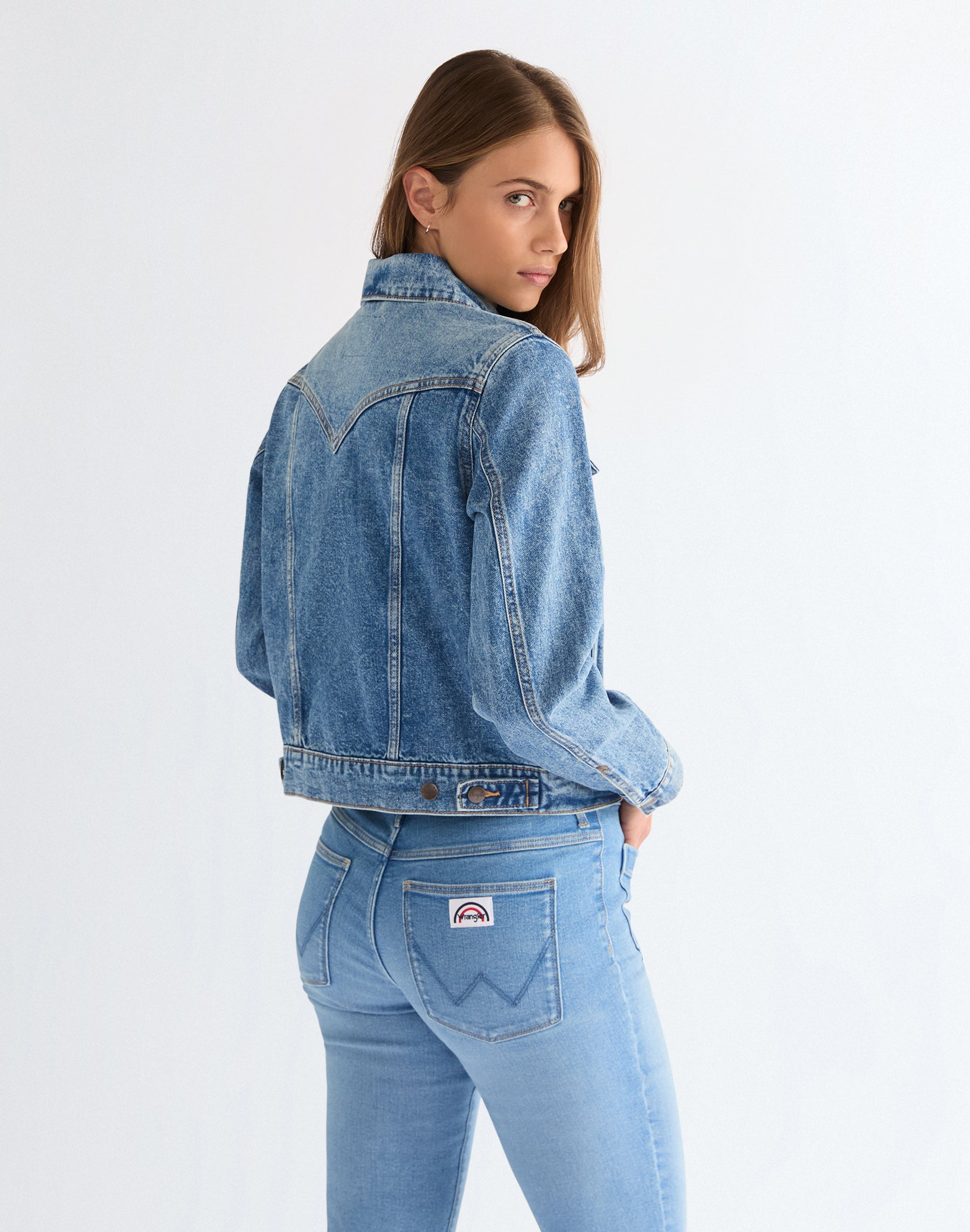 Western Jacket in Blue Bird Jacken Wrangler