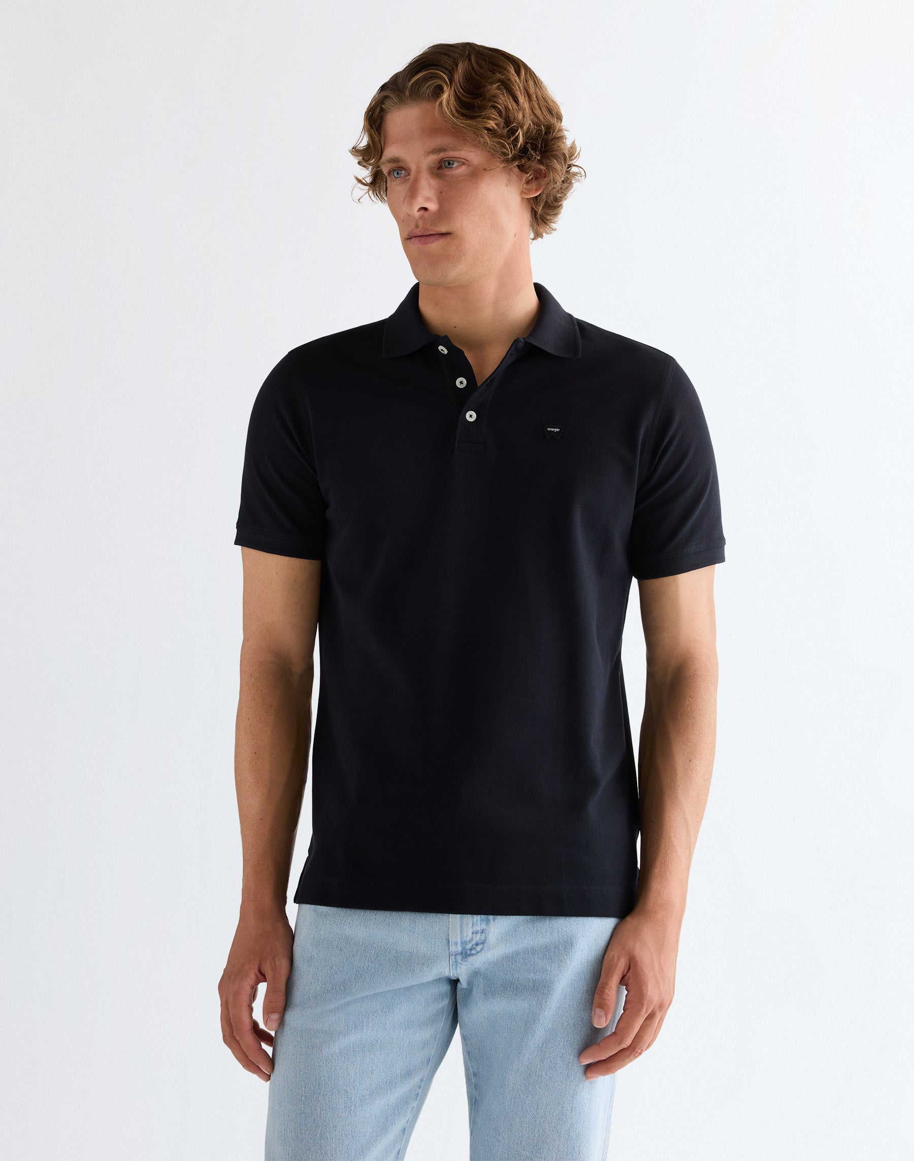 Polo Shirt in Black T-Shirts Wrangler