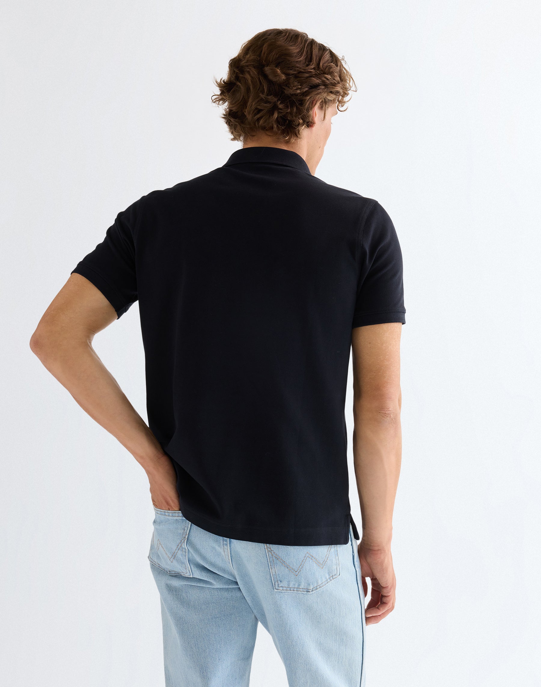 Polo Shirt in Black T-Shirts Wrangler