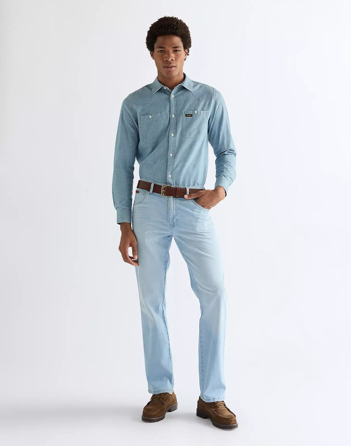 Western Stitch Belt in Dark Brown