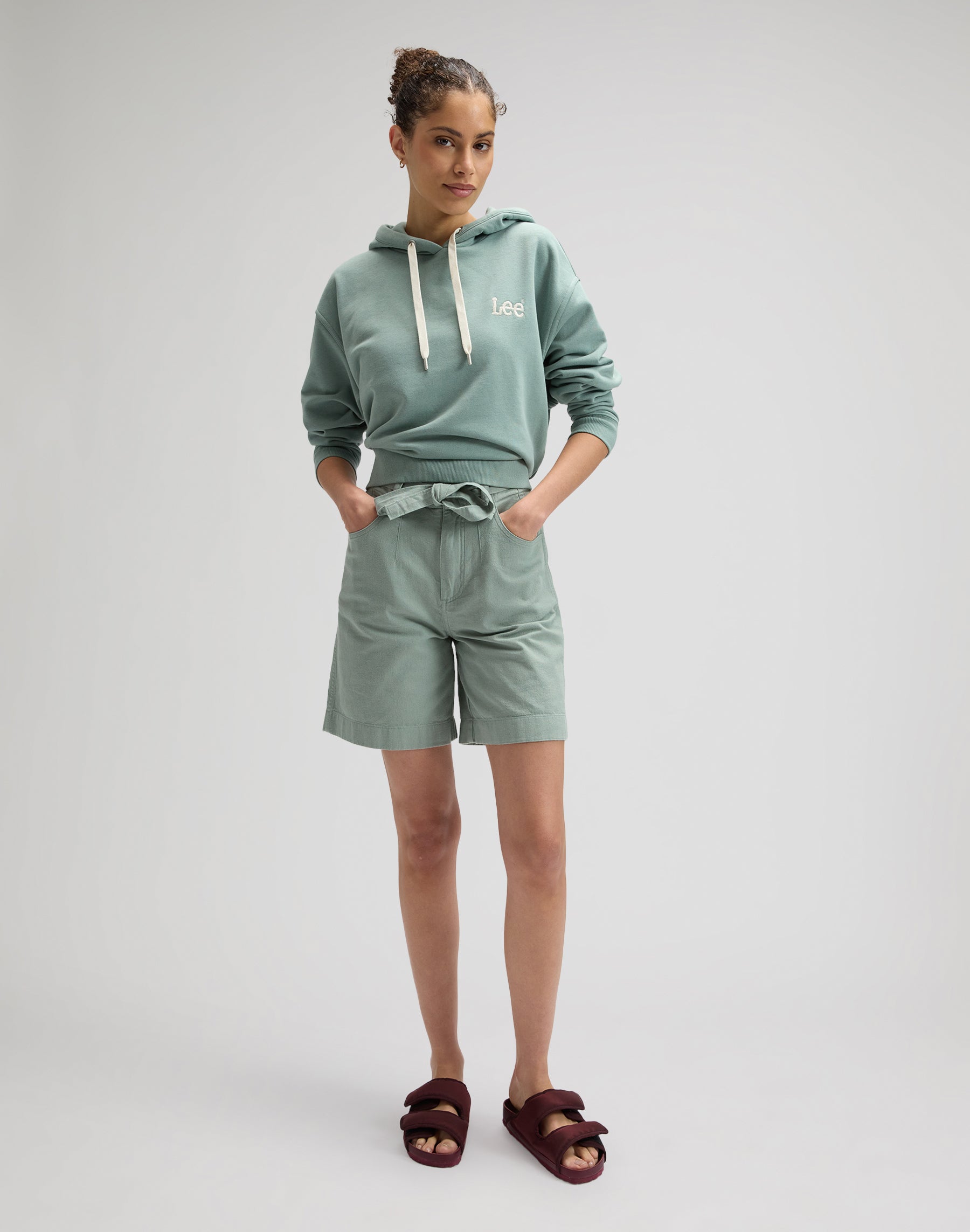 Pleated Bermuda in Desert Sage Shorts Lee