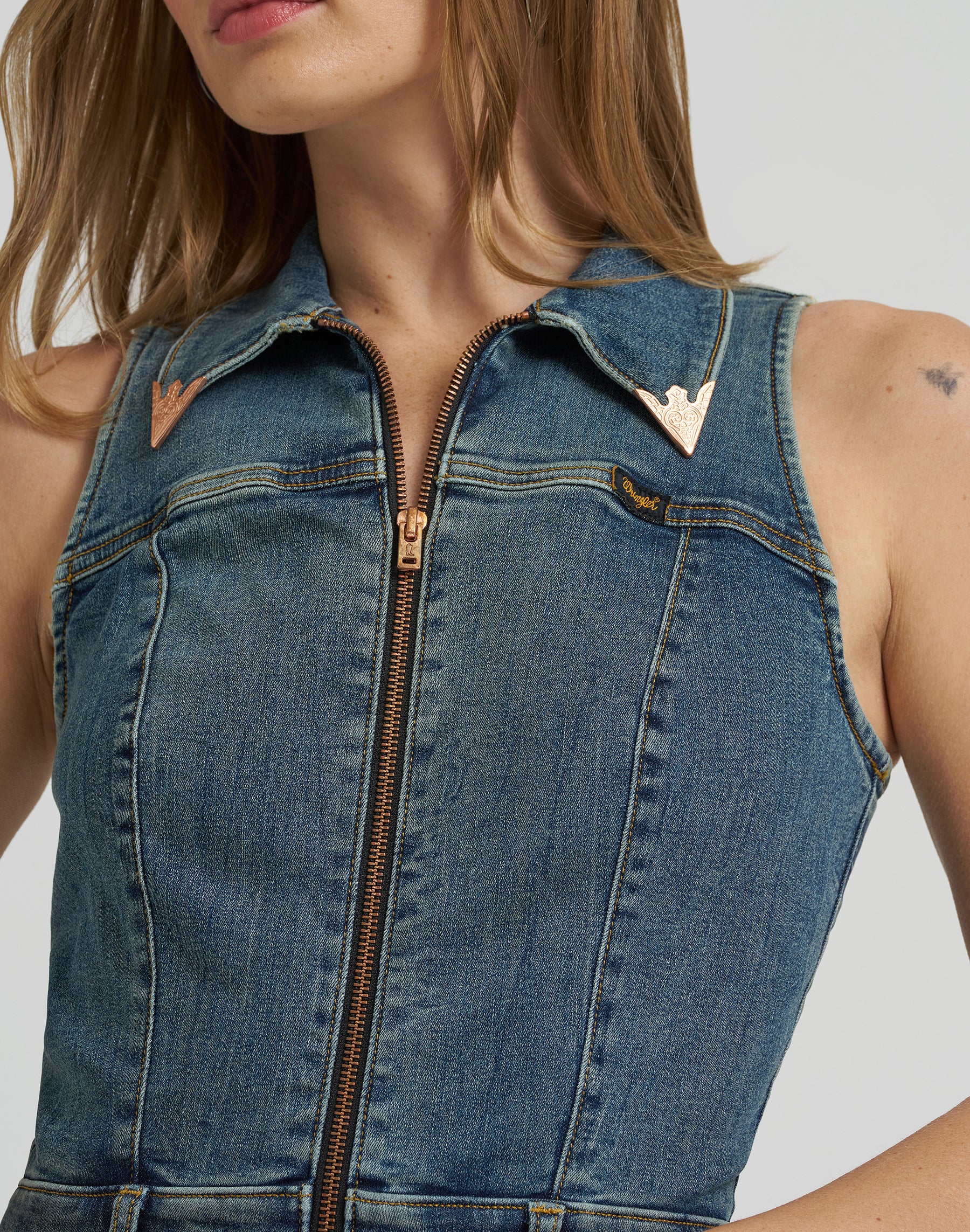 Denim Catsuit in Denim Overall Wrangler