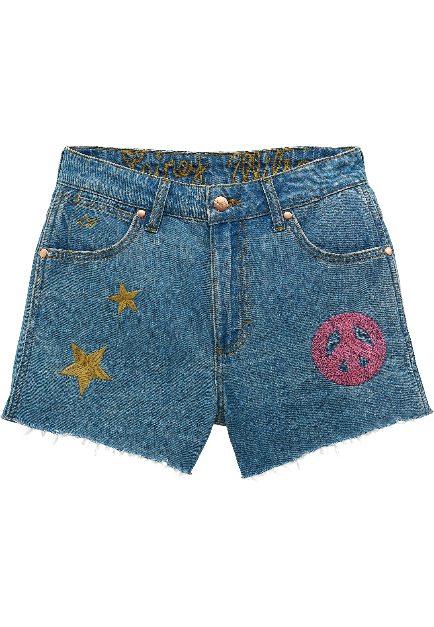Embroidered Cowboy Short 3 Inch in Denim Jeansshorts Wrangler