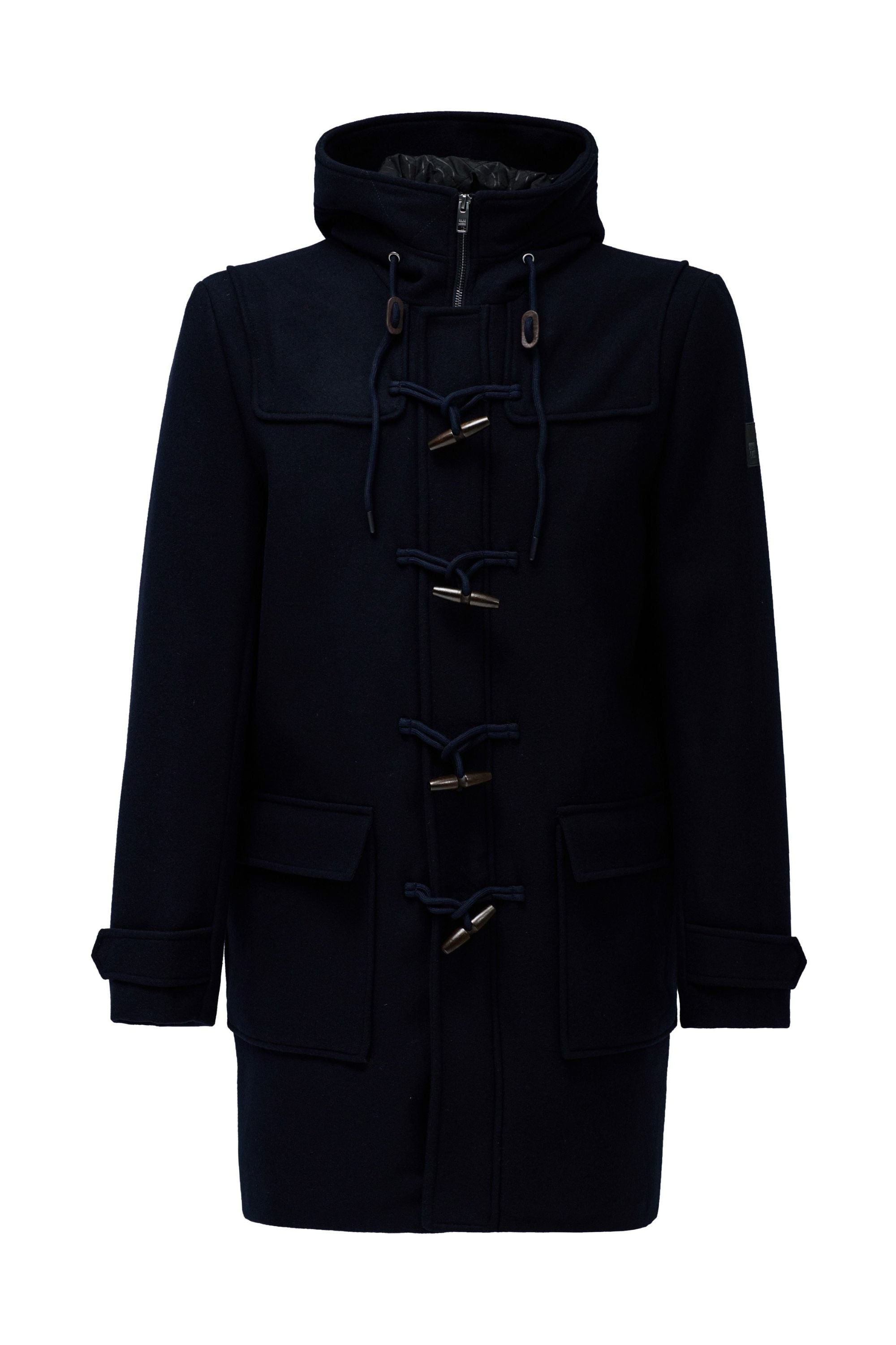 Wool Duffle Coat in Dark Blue Jacken Salsa Jeans