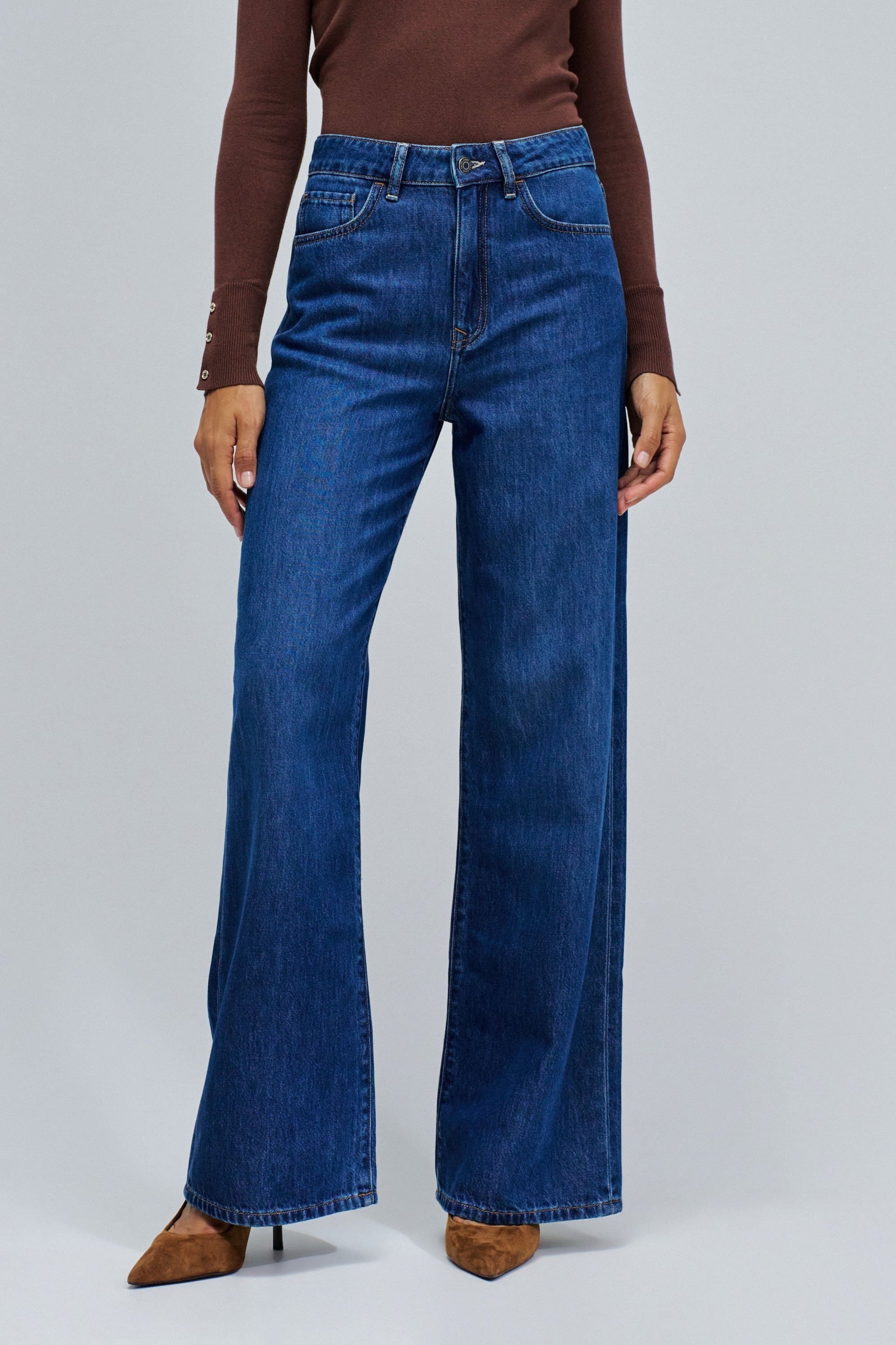 Jeans Wide Leg Wide in Medium Wash Jeans Salsa Jeans