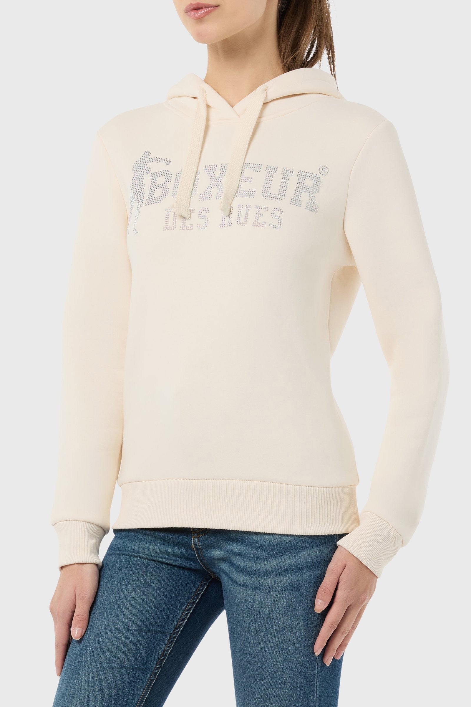 Lady Hooded Sweatshirt in Butter Kapuzenpullover Boxeur des Rues