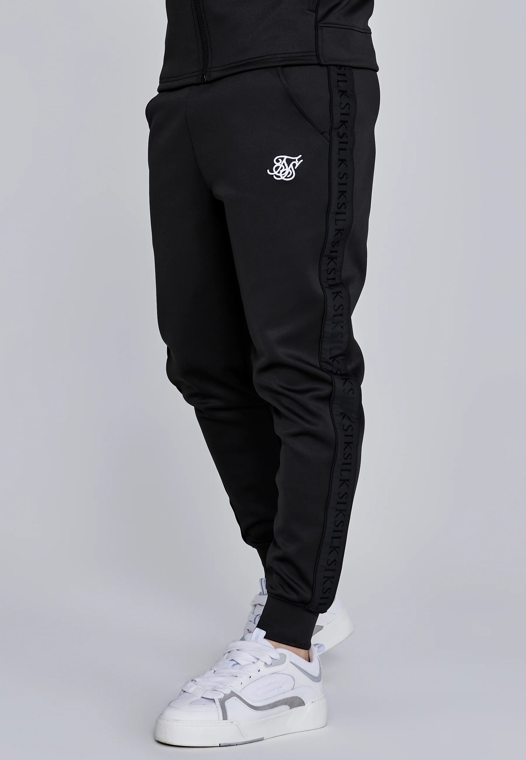 Hoodie And Joggers Set in Black Sets SikSilk