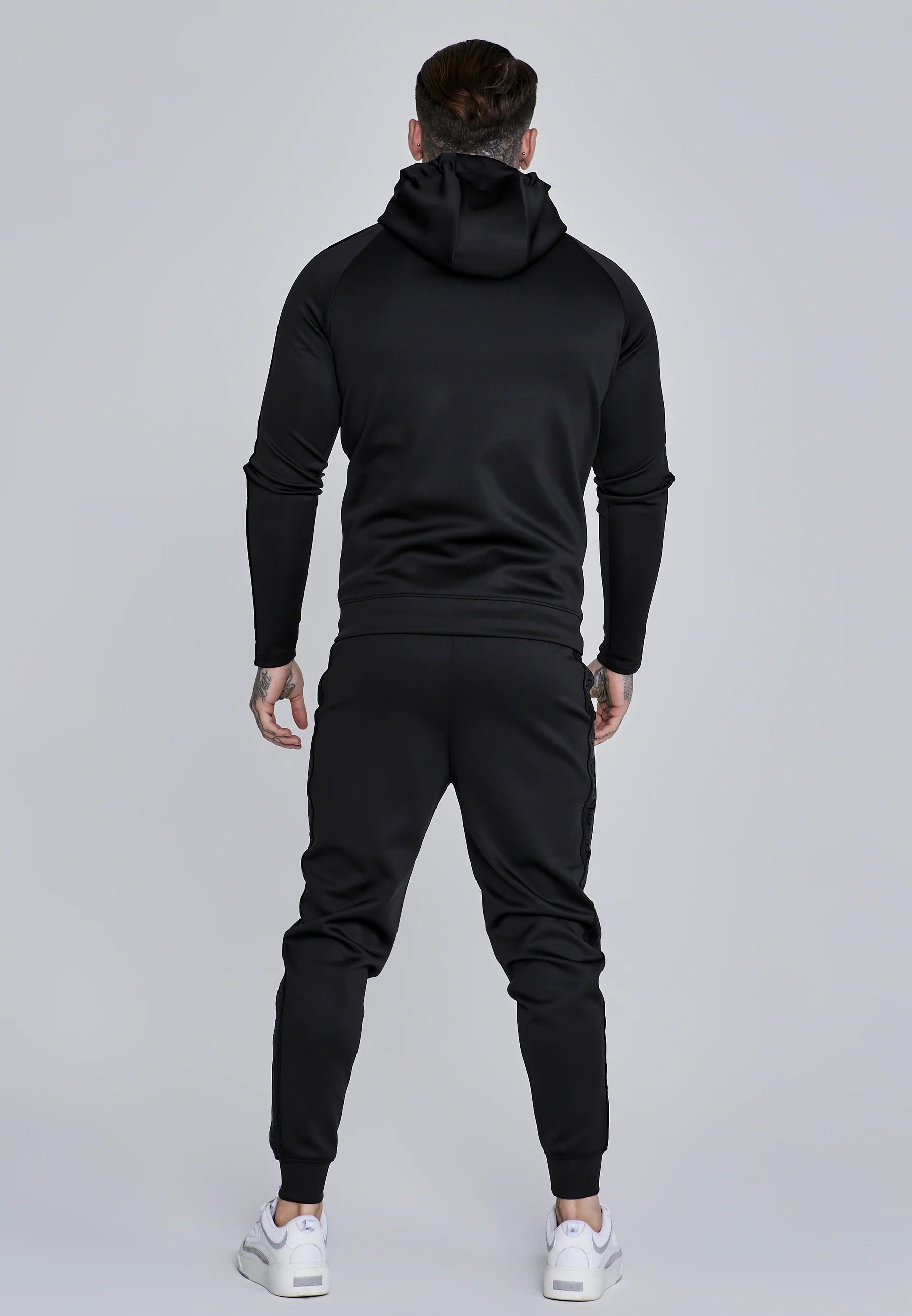 Hoodie And Joggers Set in Black Sets SikSilk