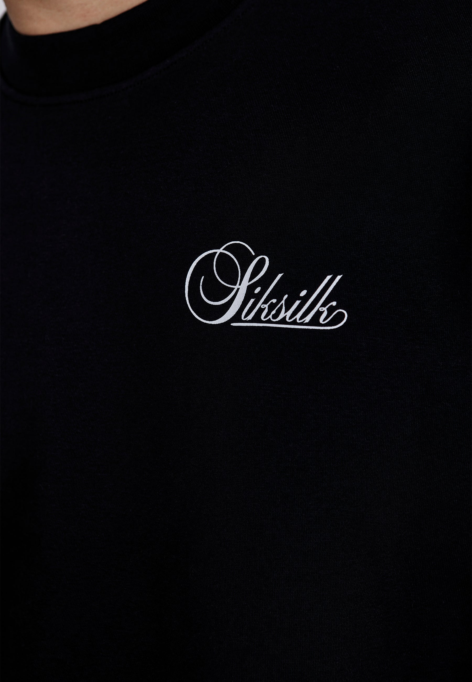 Essentials Sweater in Black Sweatshirts SikSilk