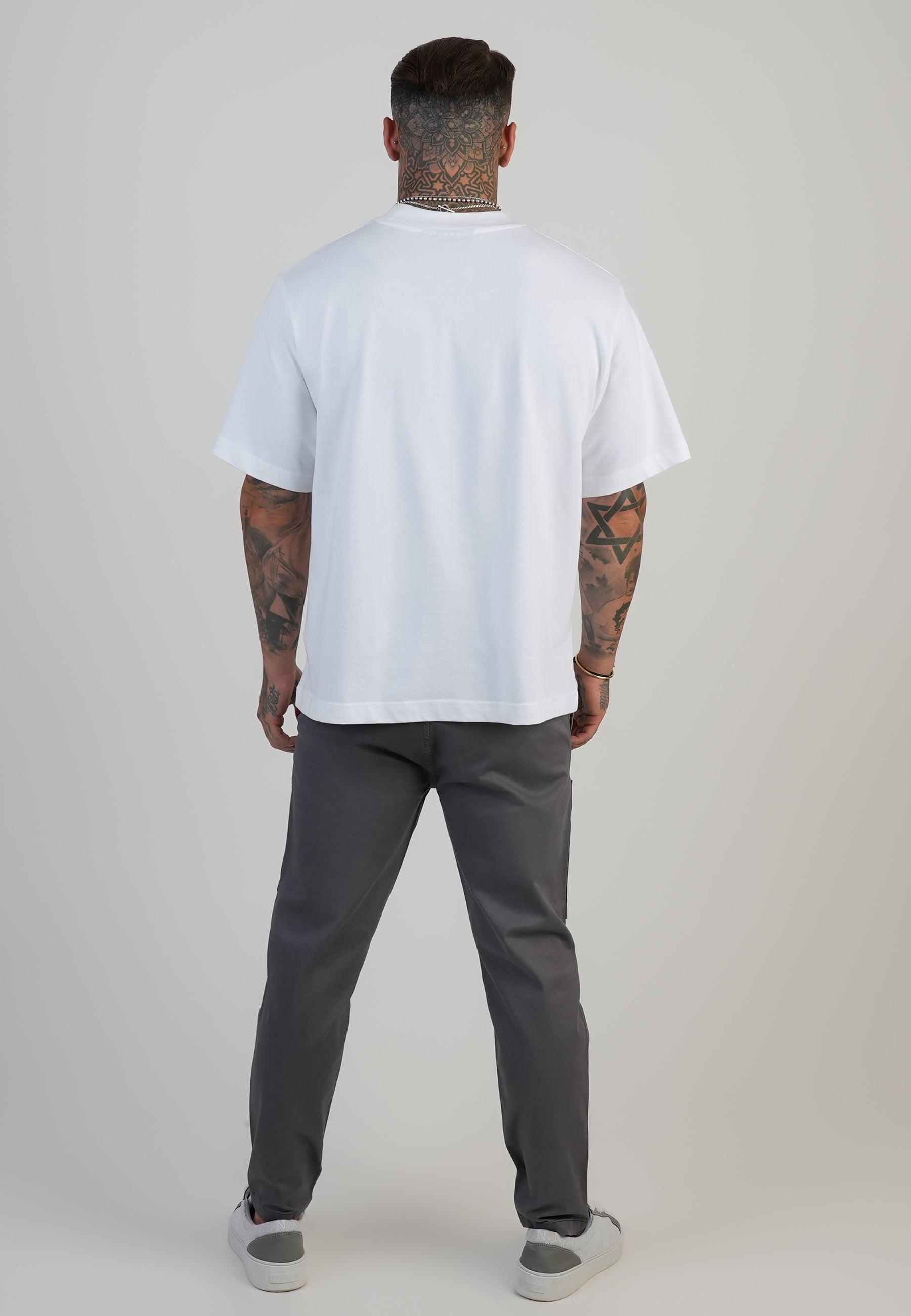 Oversized T-Shirt in White T-Shirts SikSilk
