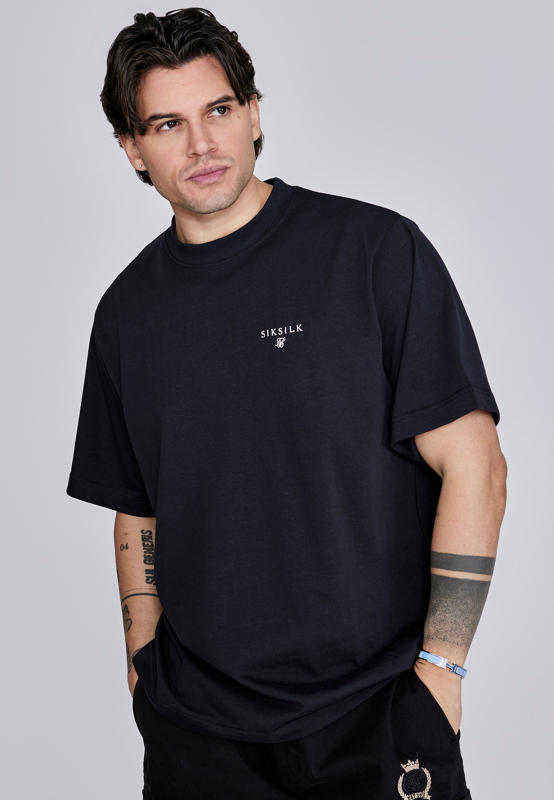 Oversized T-Shirt in Black T-Shirts SikSilk
