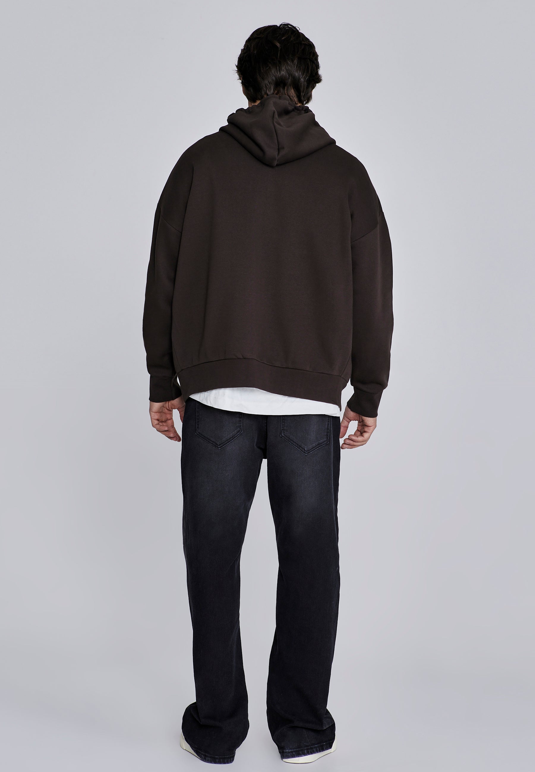 Essentials Full Zip Hoodie in Brown Sweatjacken SikSilk