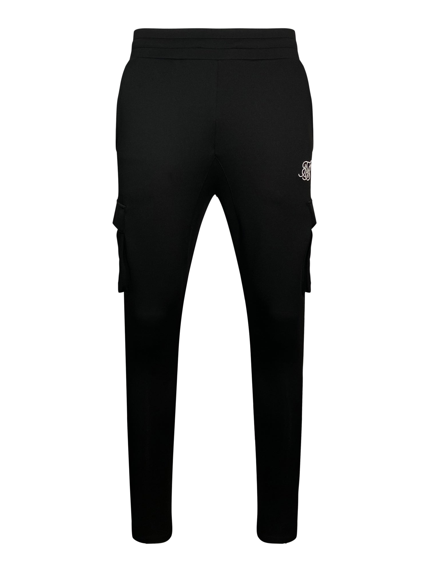 Essentials Poly Cargos in Black Hosen SikSilk