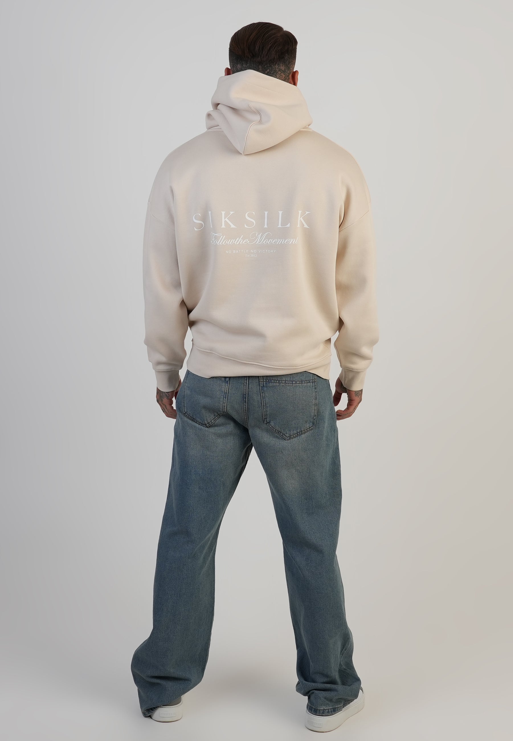Graphic Hoodie in Ecru Kapuzenpullover SikSilk