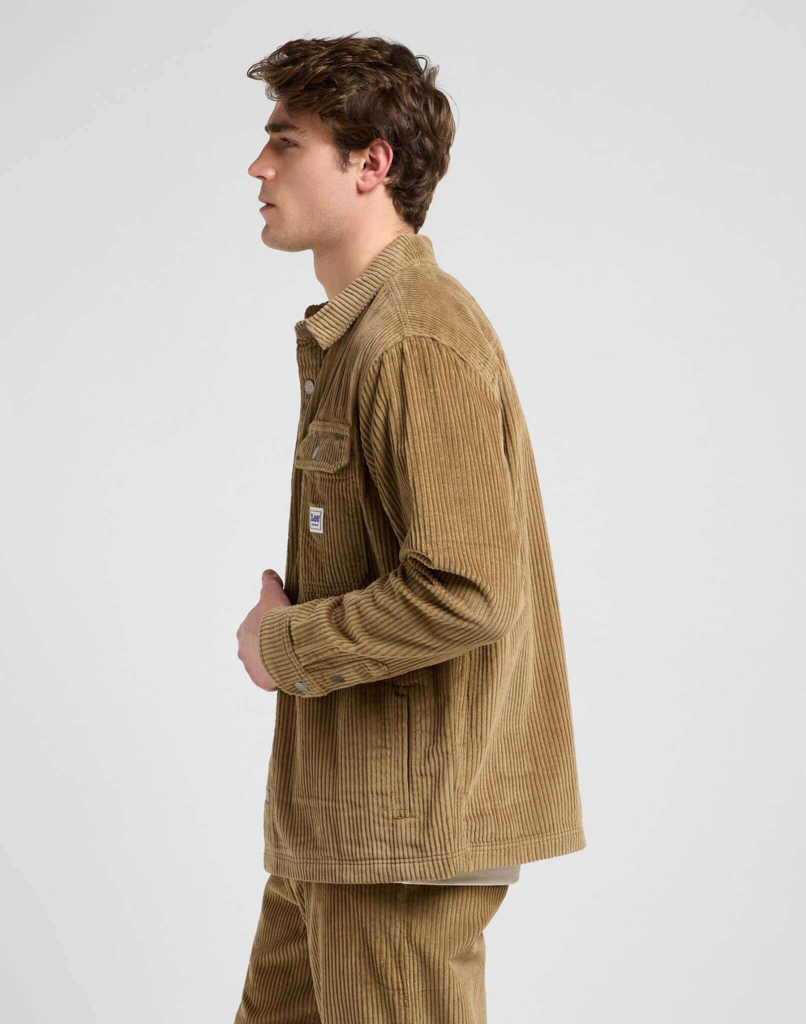 Workwear Overshirt in Dark Khaki Hemden Lee