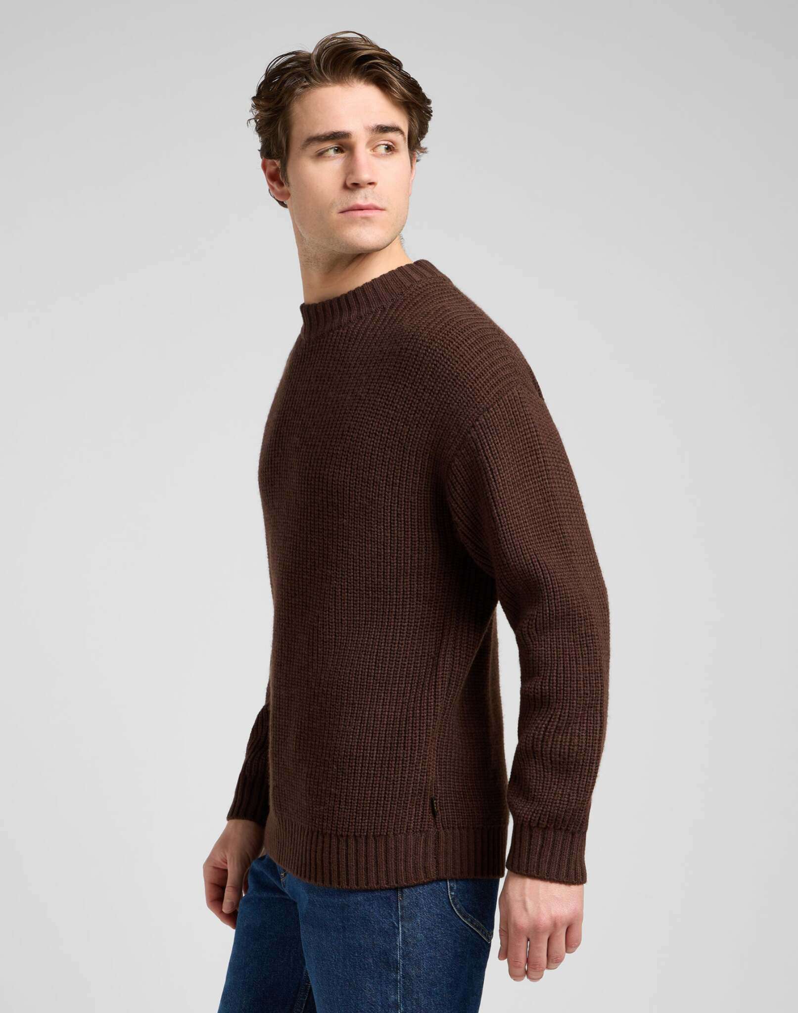 Chunky Crew Neck in Arabica Pullover Lee