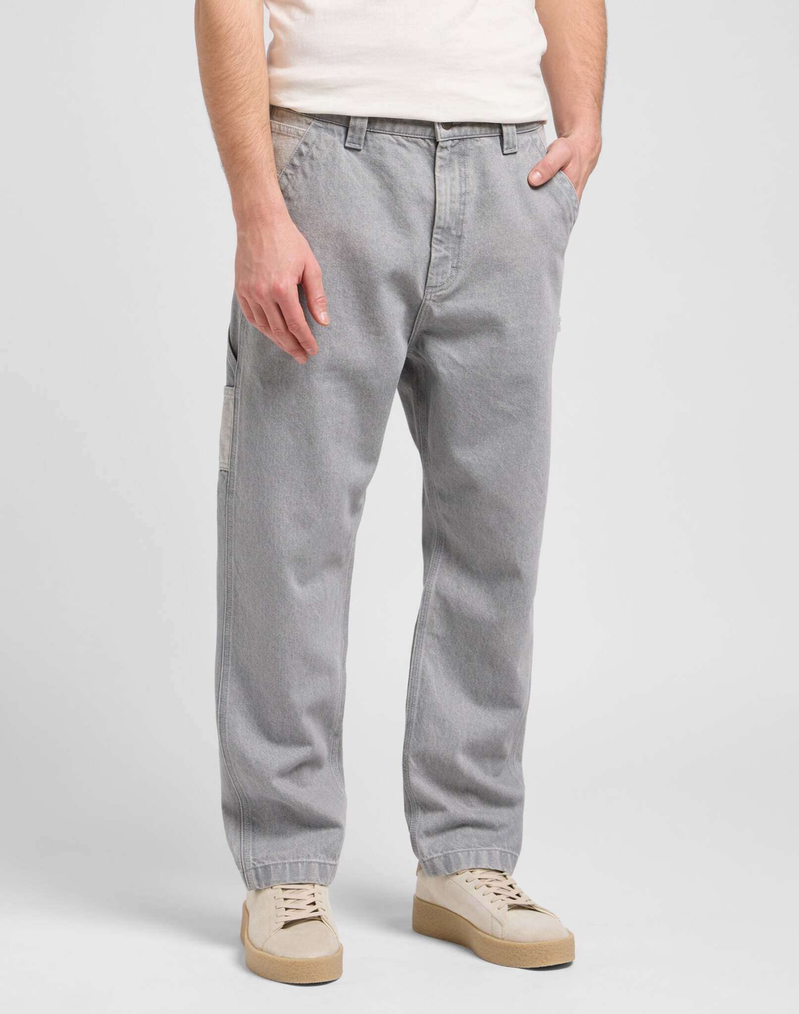 Slouchy Str Carpenter in Gemini Grey Jeans Lee