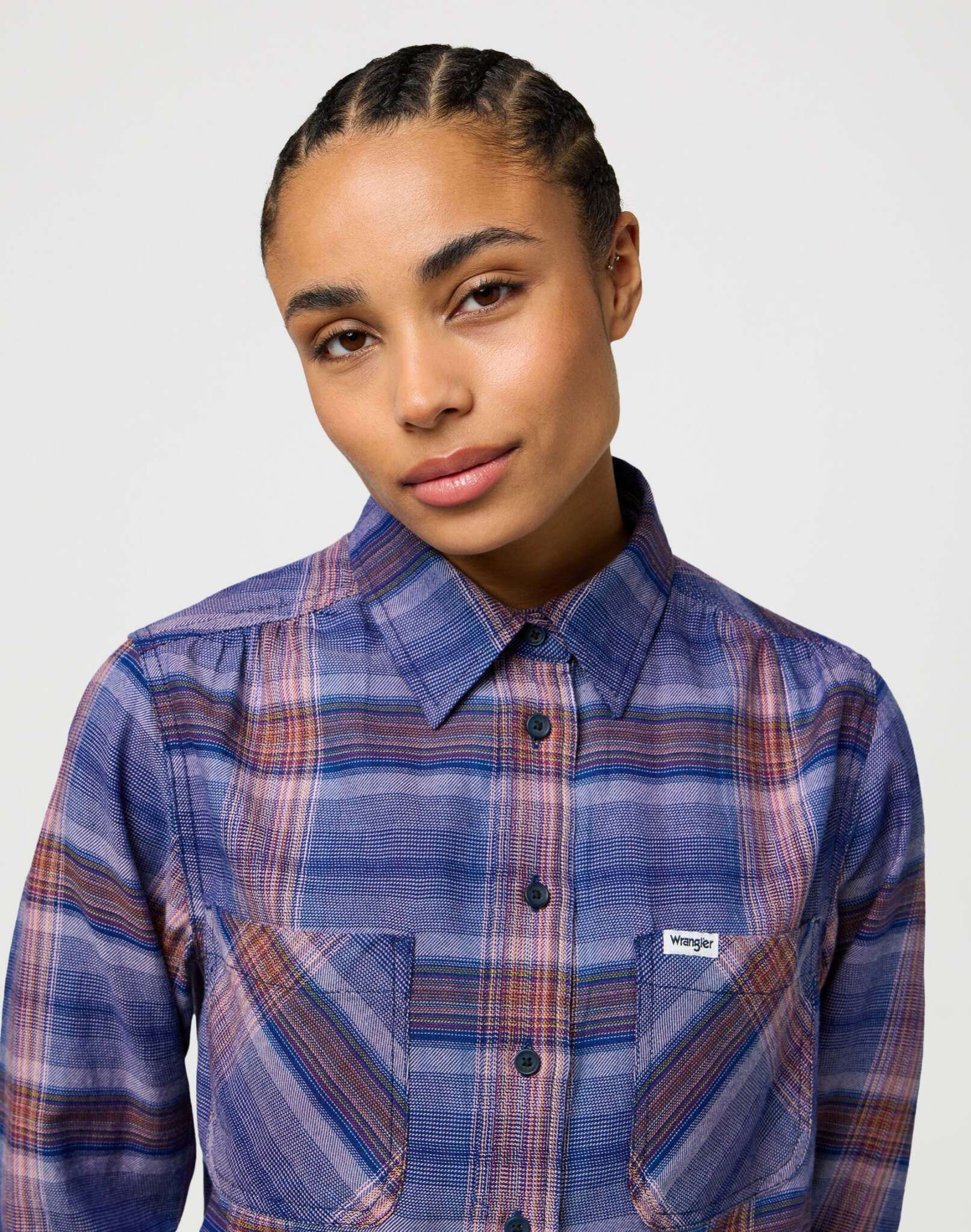 Femme Western Shirt in Earth Red Hemden Wrangler