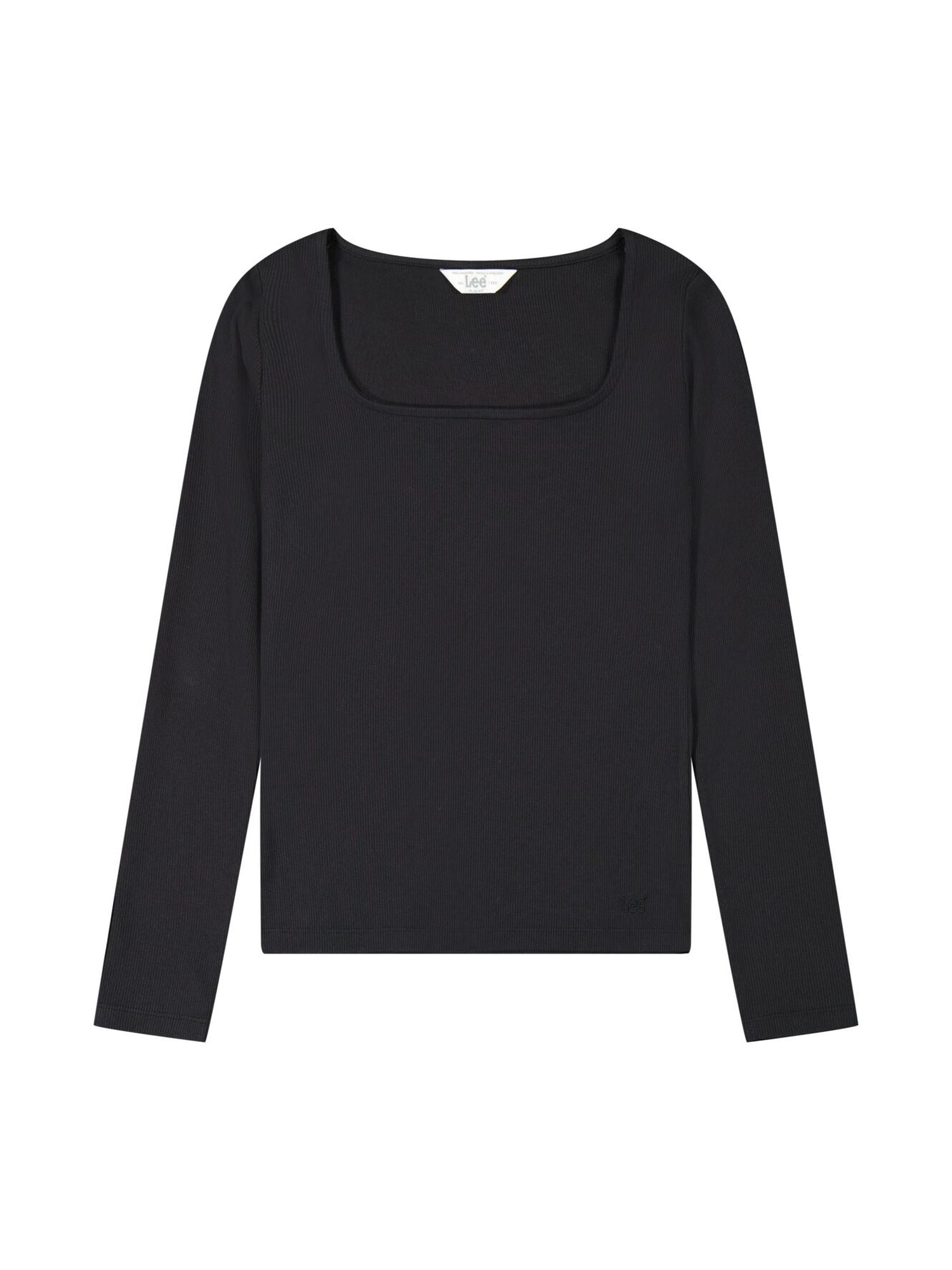 Ls Square Neck in Black T-Shirts Lee