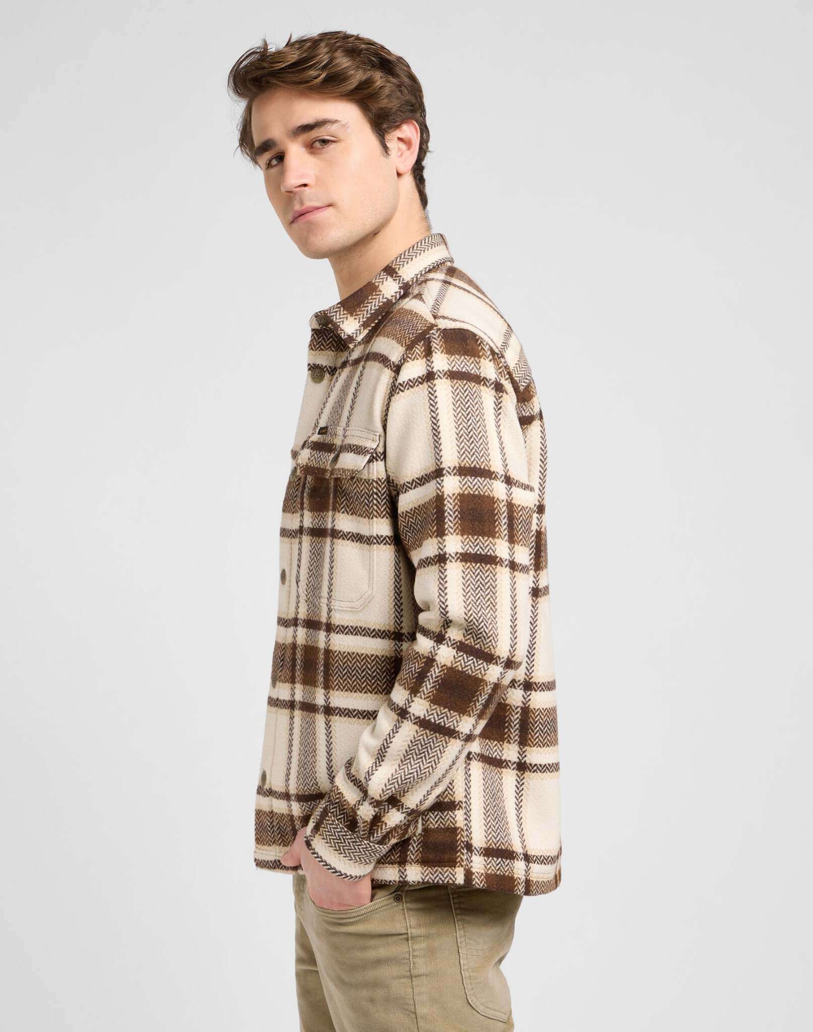 Relaxed Overshirt in Arabica Plaid Hemden Lee