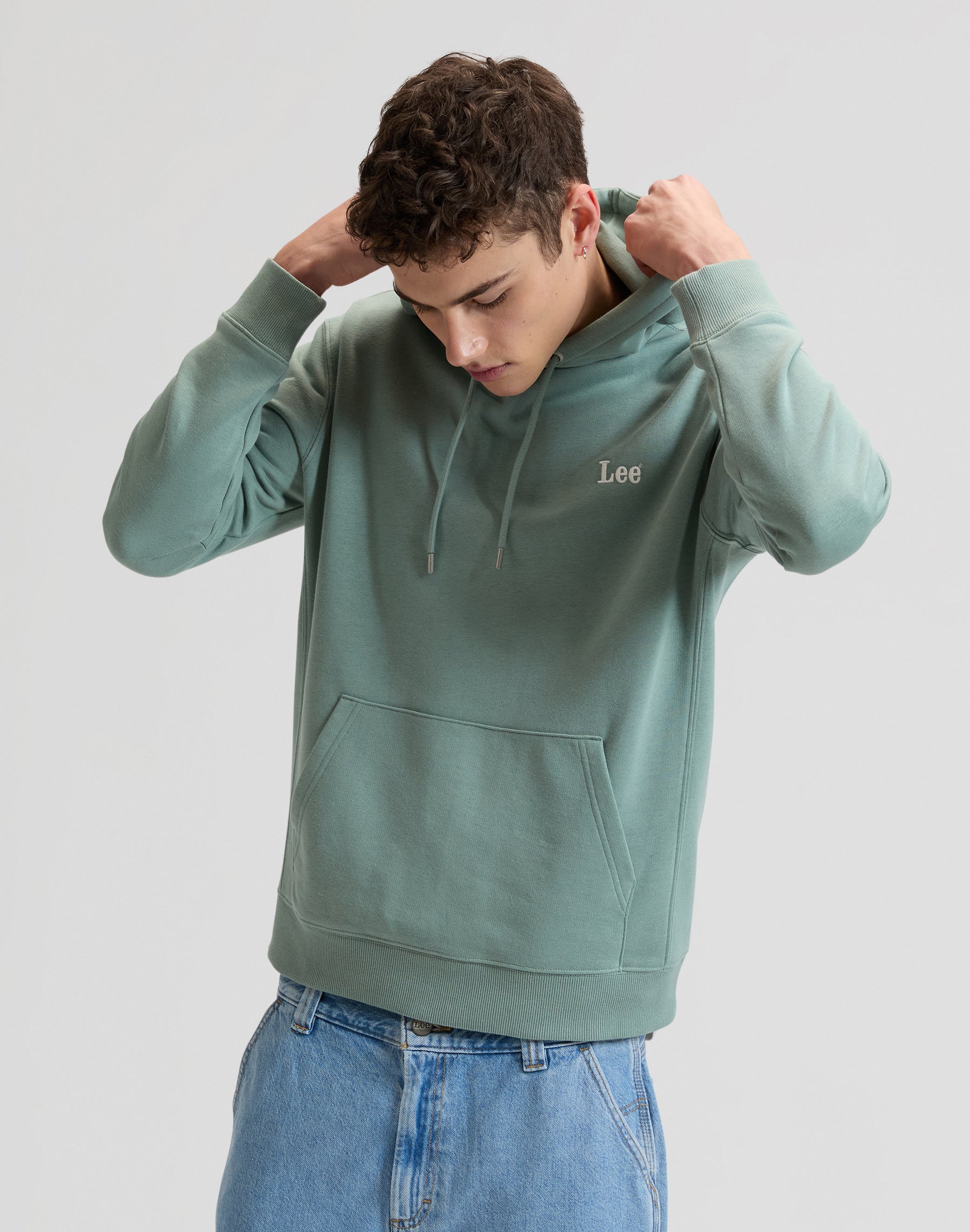 Essential Lee Hoodie in Desert Sage Kapuzenpullover Lee