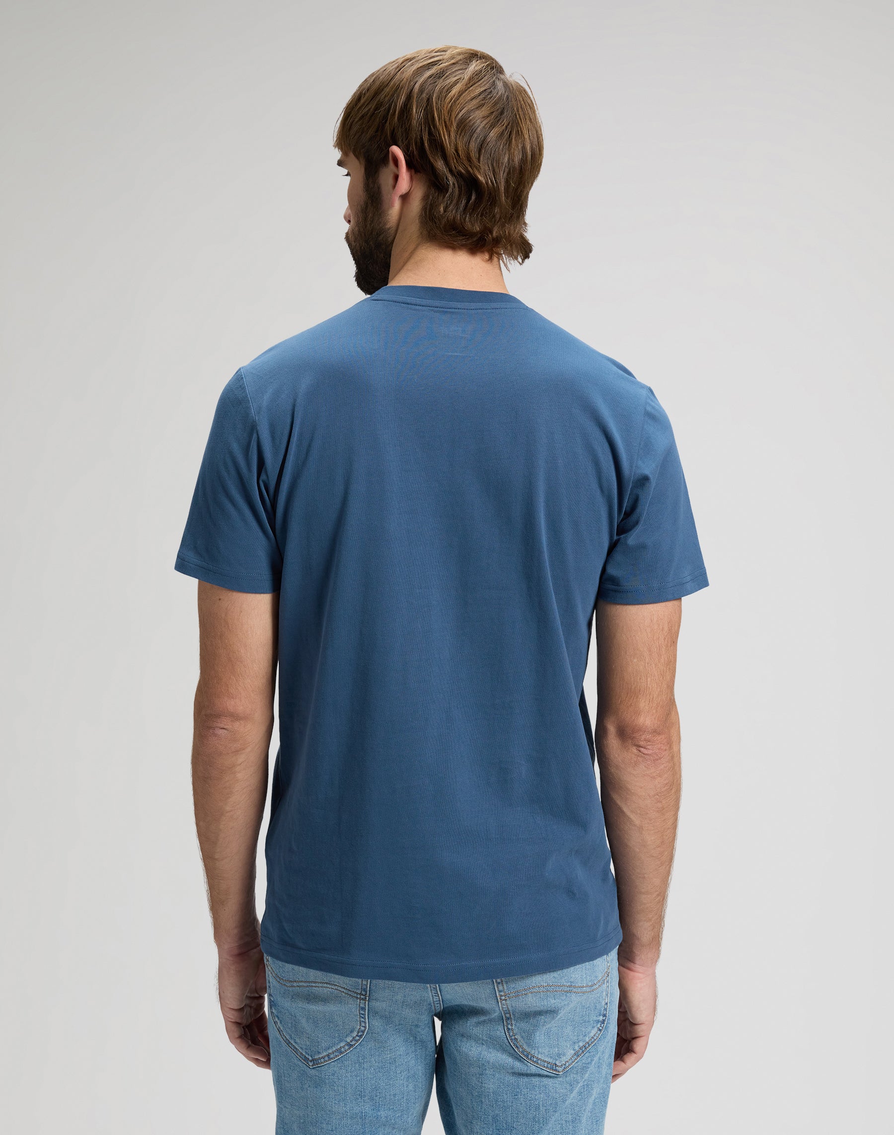 Medium Wobbly Lee Tee in Academy Blue T-Shirts Lee