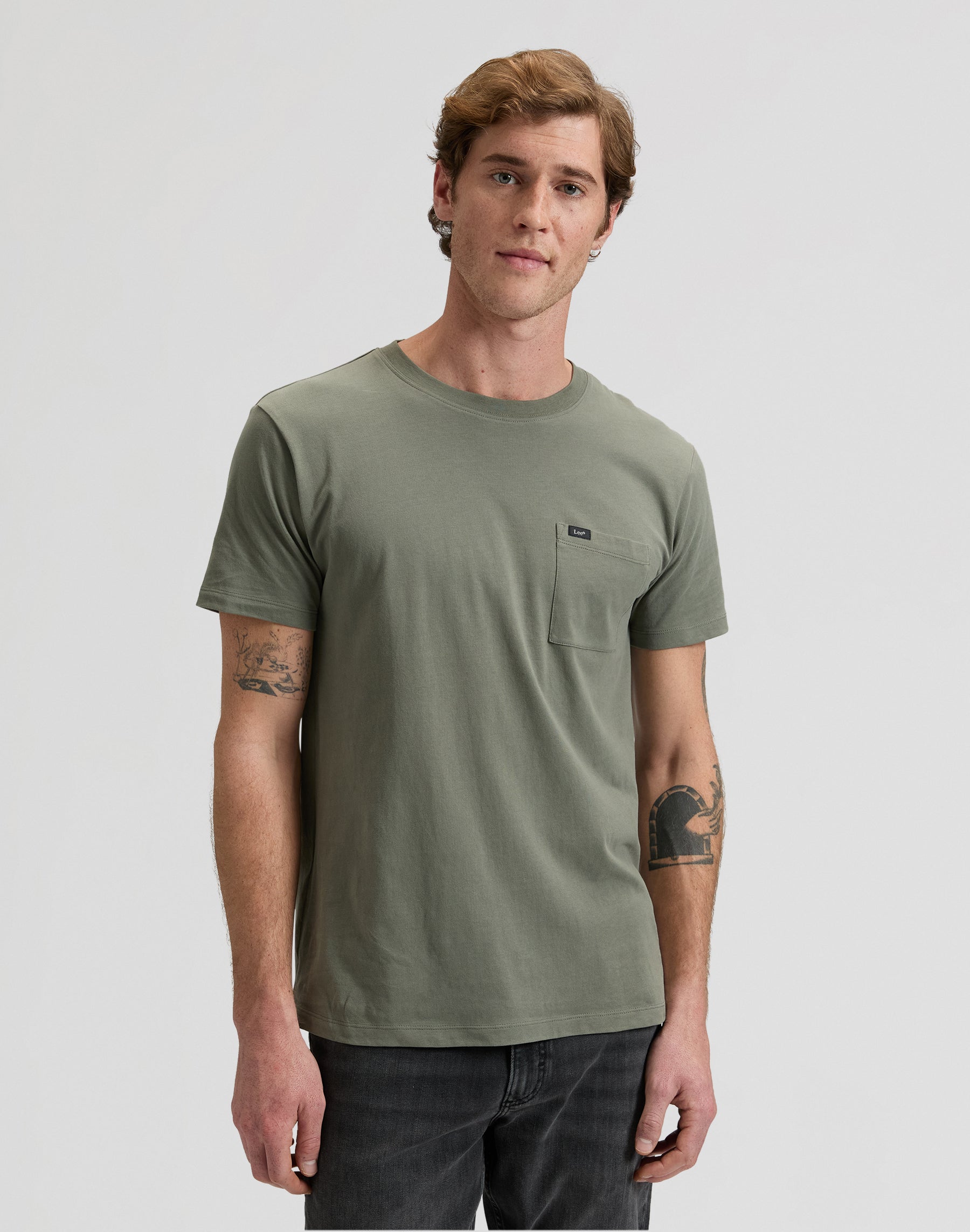 Ultimate Pocket Tee in Lichen Olive