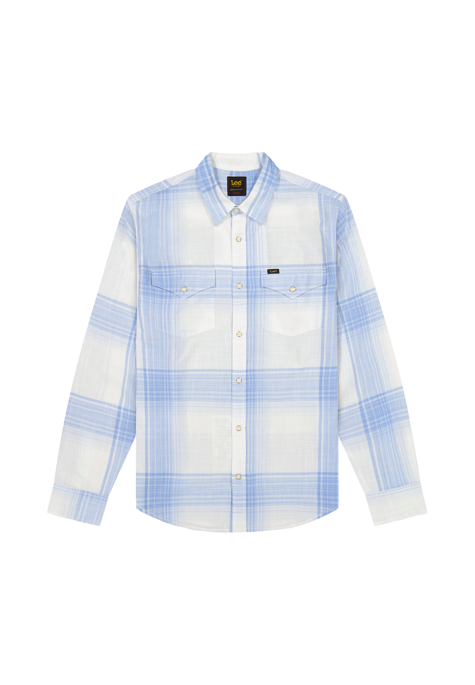 Clean Western Shirt in Halogen Ombre Plaid