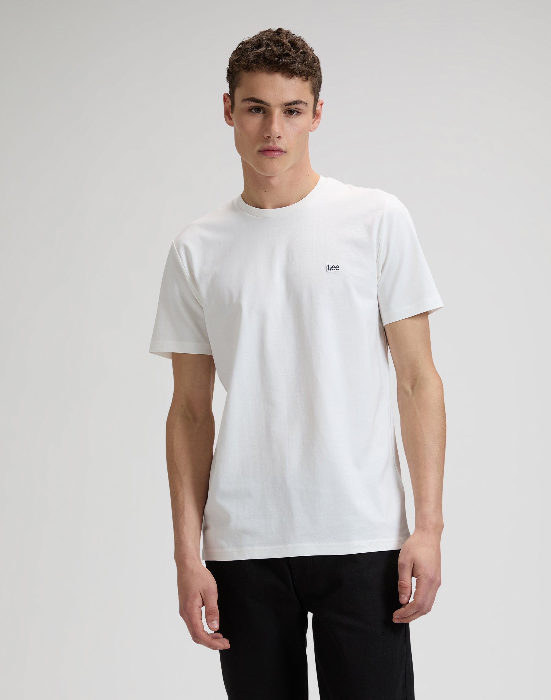 Ss Patch Logo Tee in White