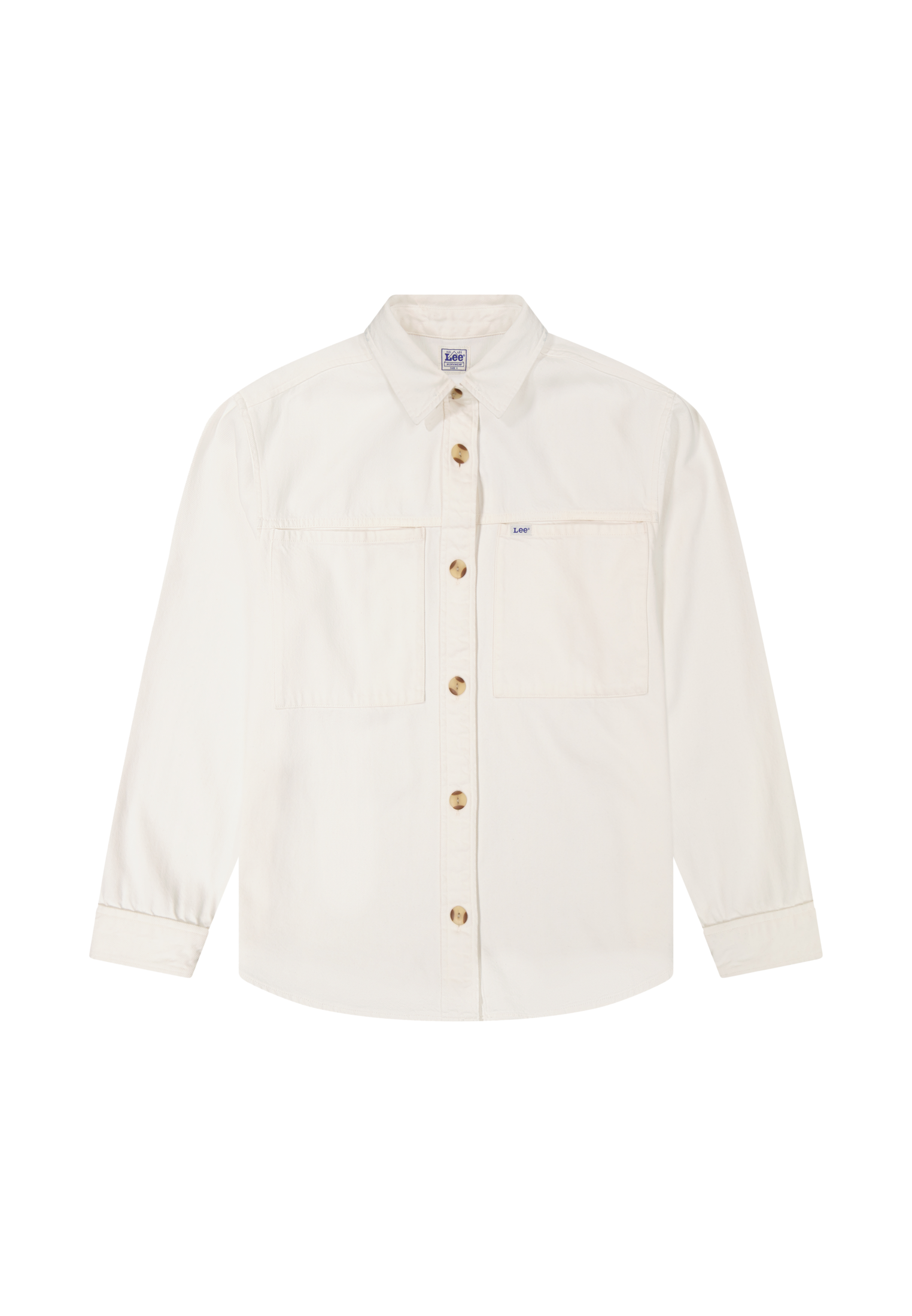 Utility Overshirt in Powder White Hemden Lee