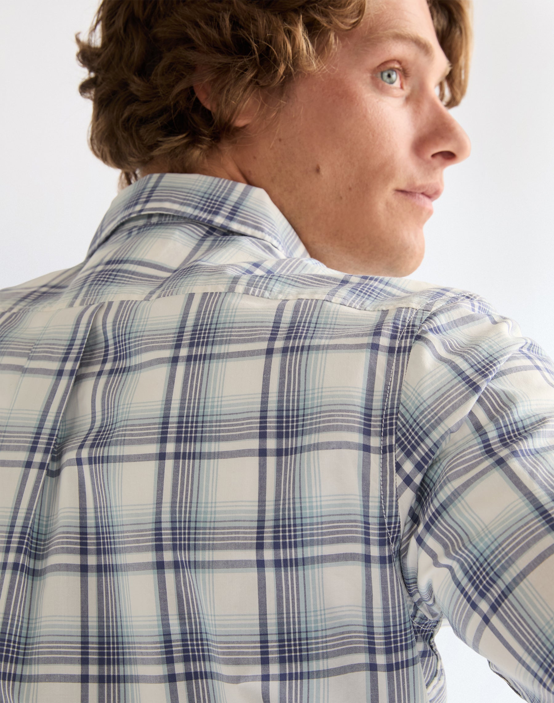 1 Pocket Shirt in Blue White Hemden Wrangler