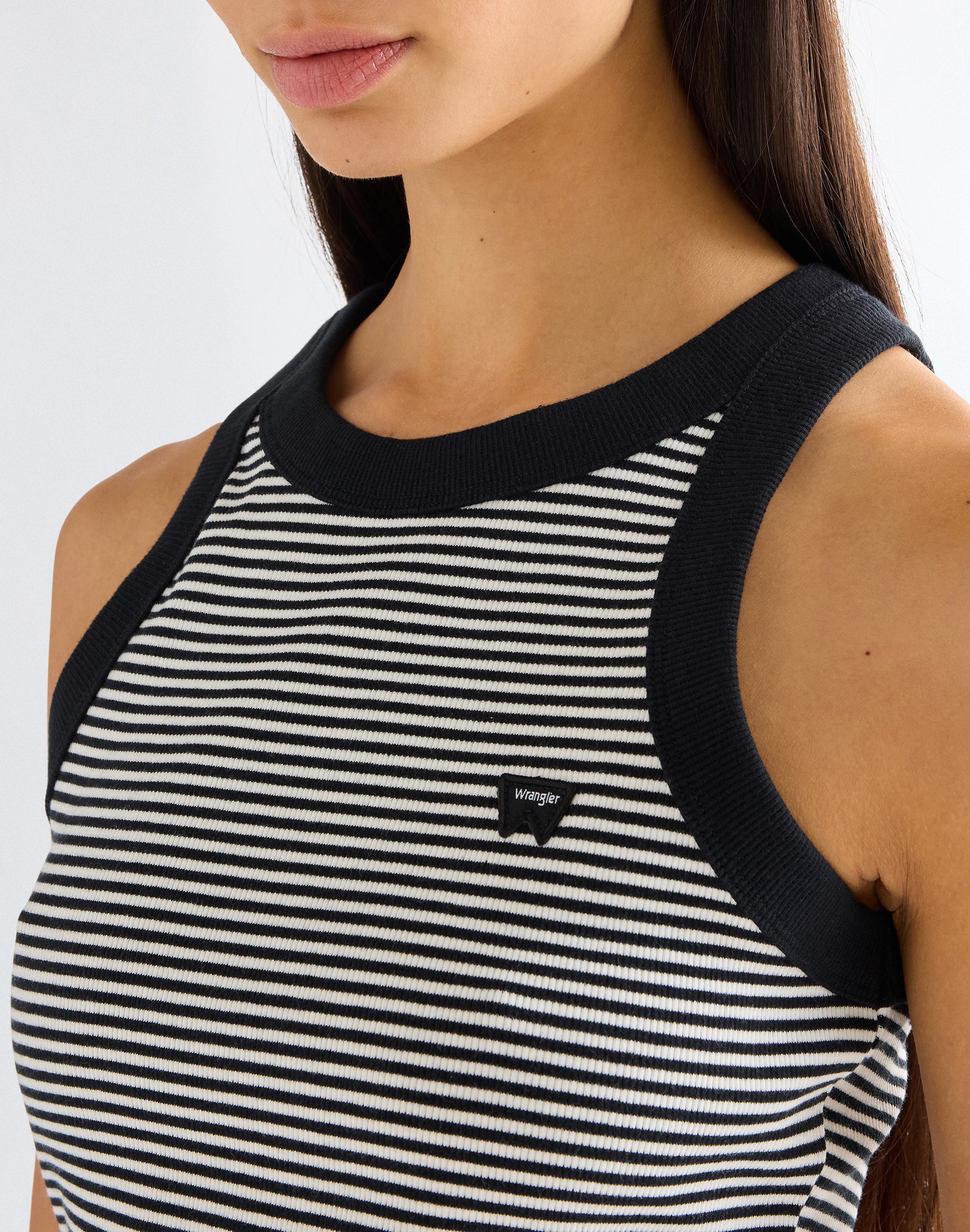 Ringer Tank in Black T-Shirts Wrangler
