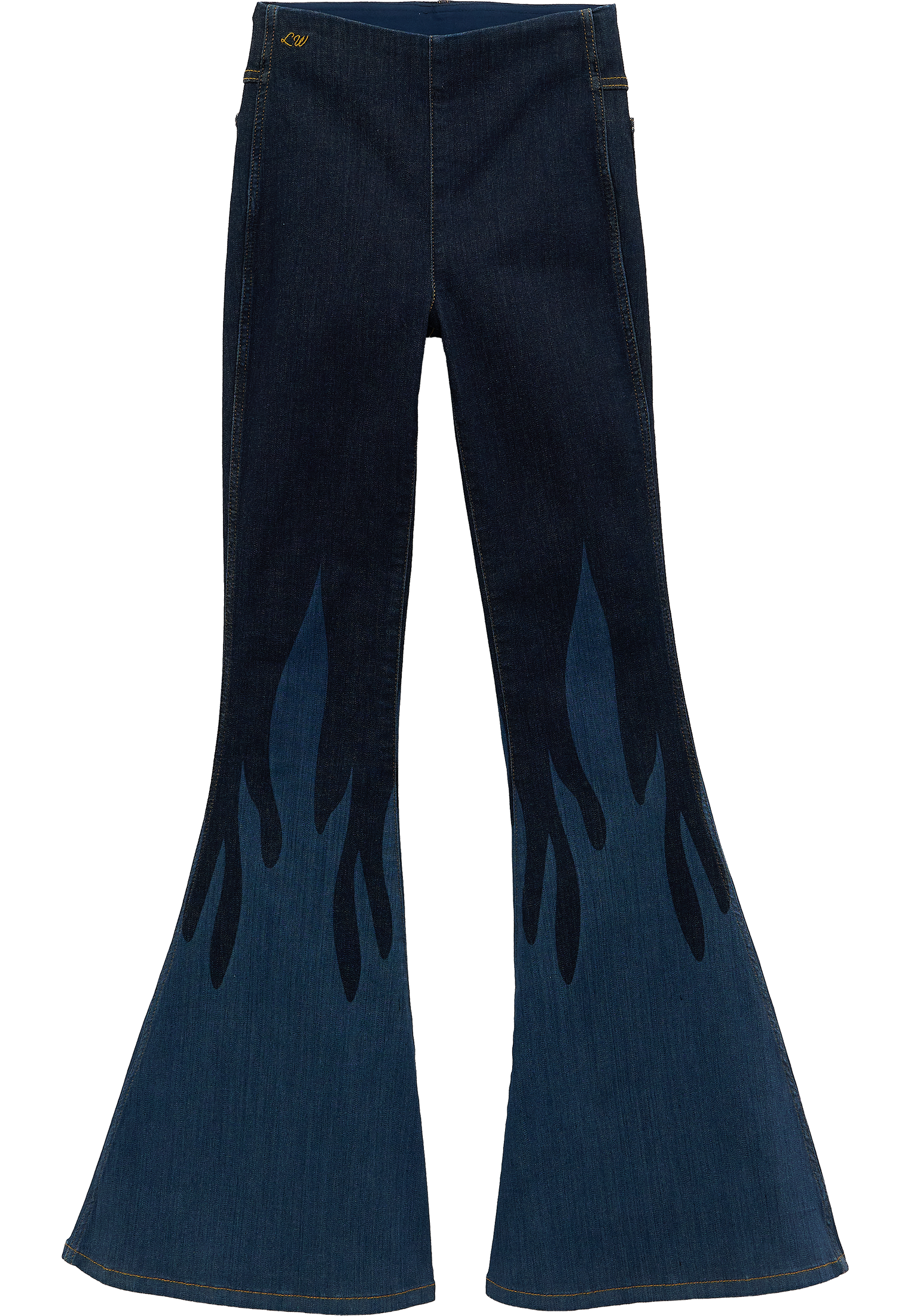 Flame Pull On Flare in Rinse Jeans Wrangler