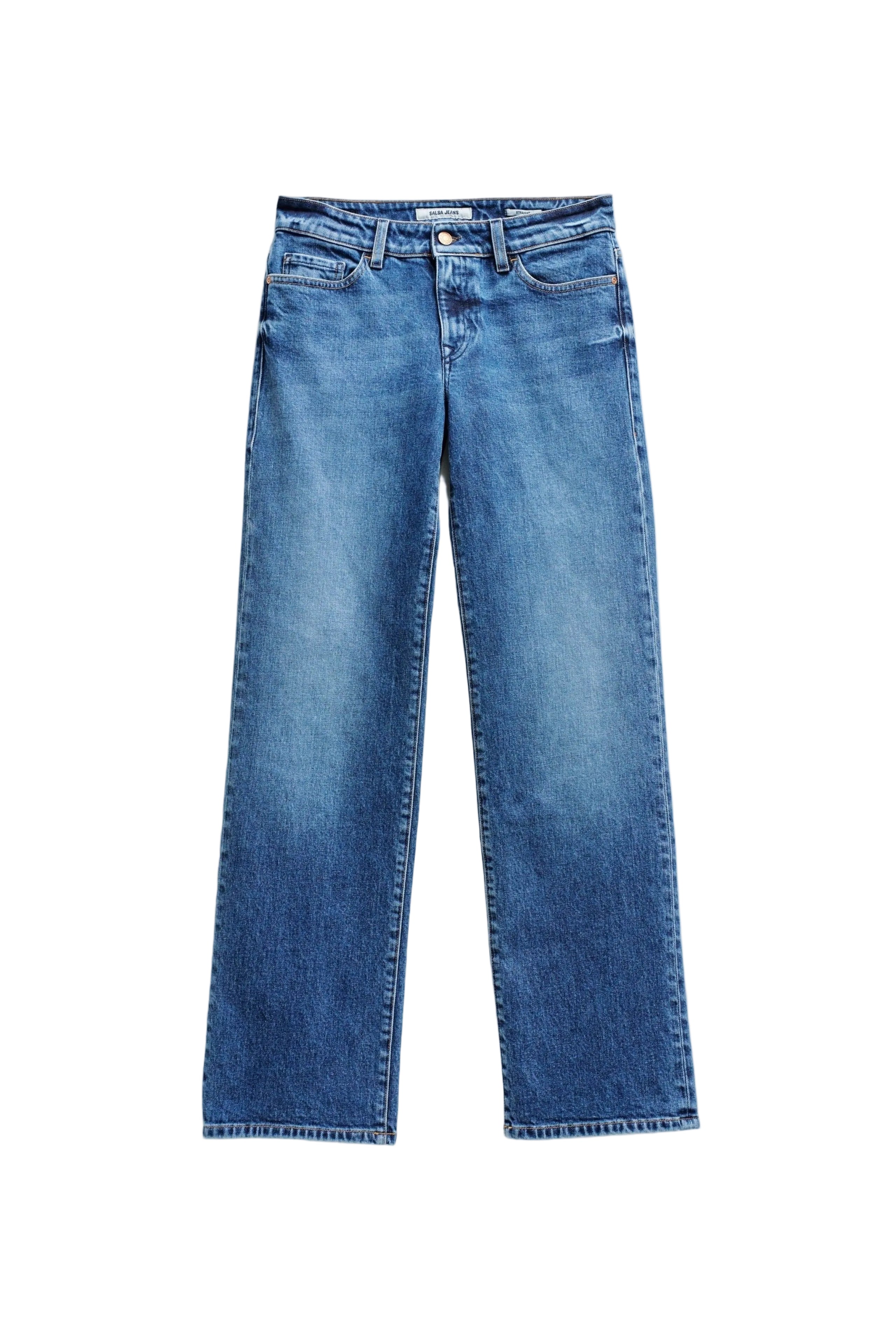 Jeans Low Rise Straight in Medium Wash Jeans Salsa Jeans