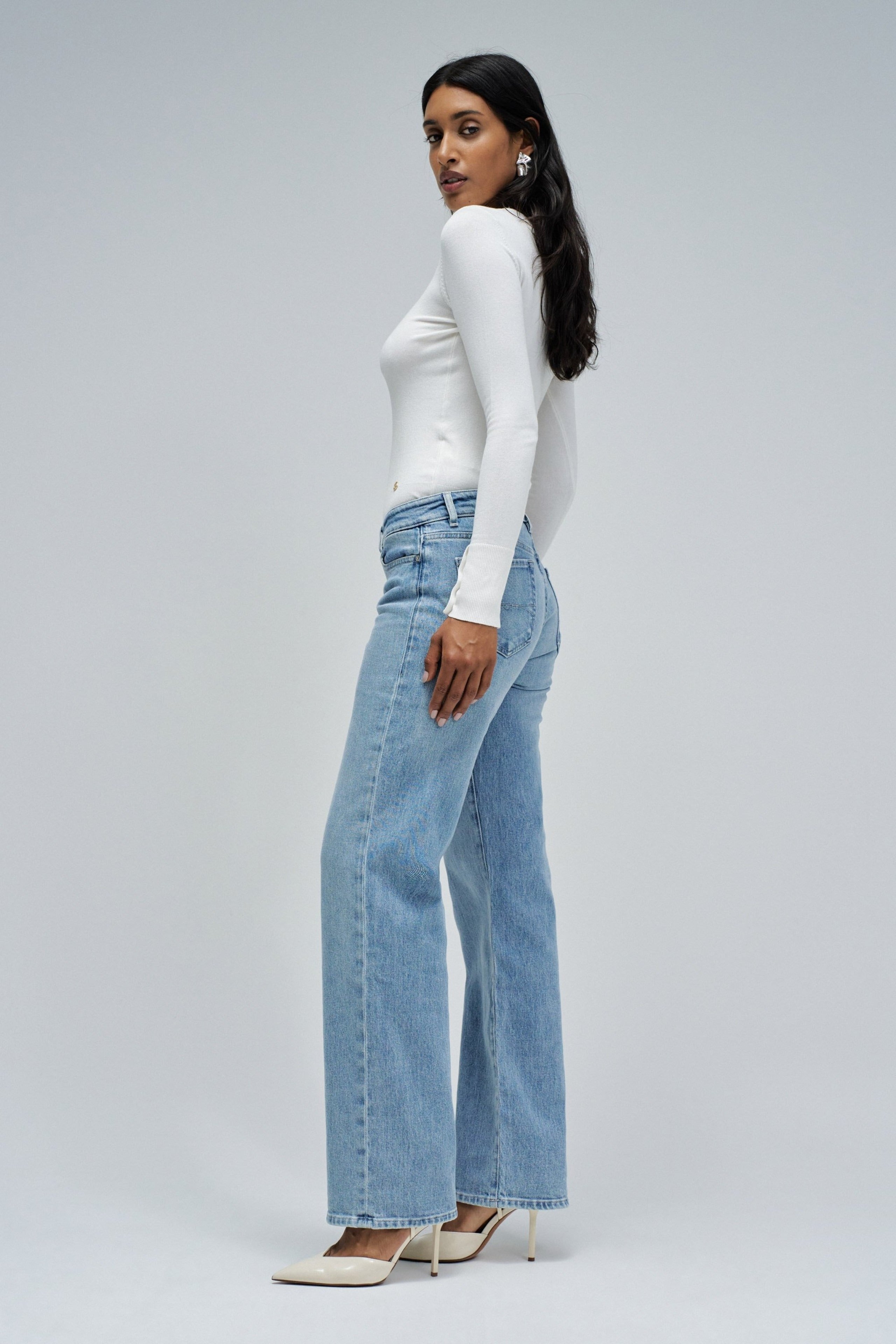 Jeans Low Rise Straight in Medium Light Jeans Salsa Jeans