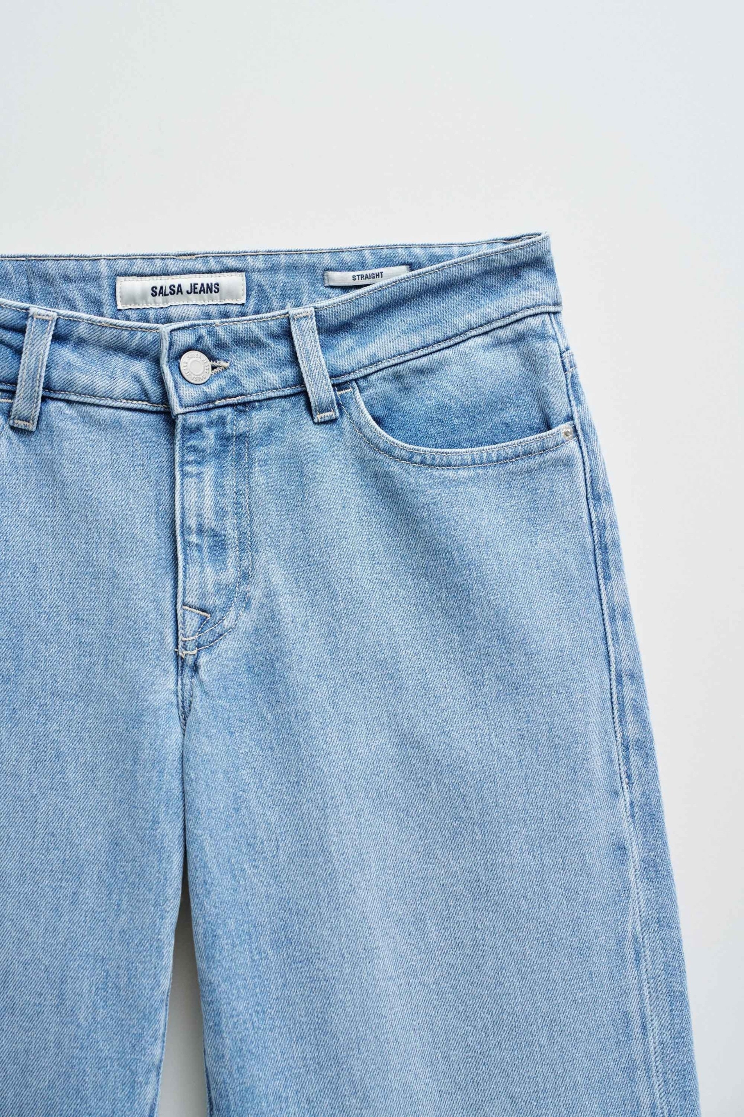 Jeans Low Rise Straight in Medium Light Jeans Salsa Jeans