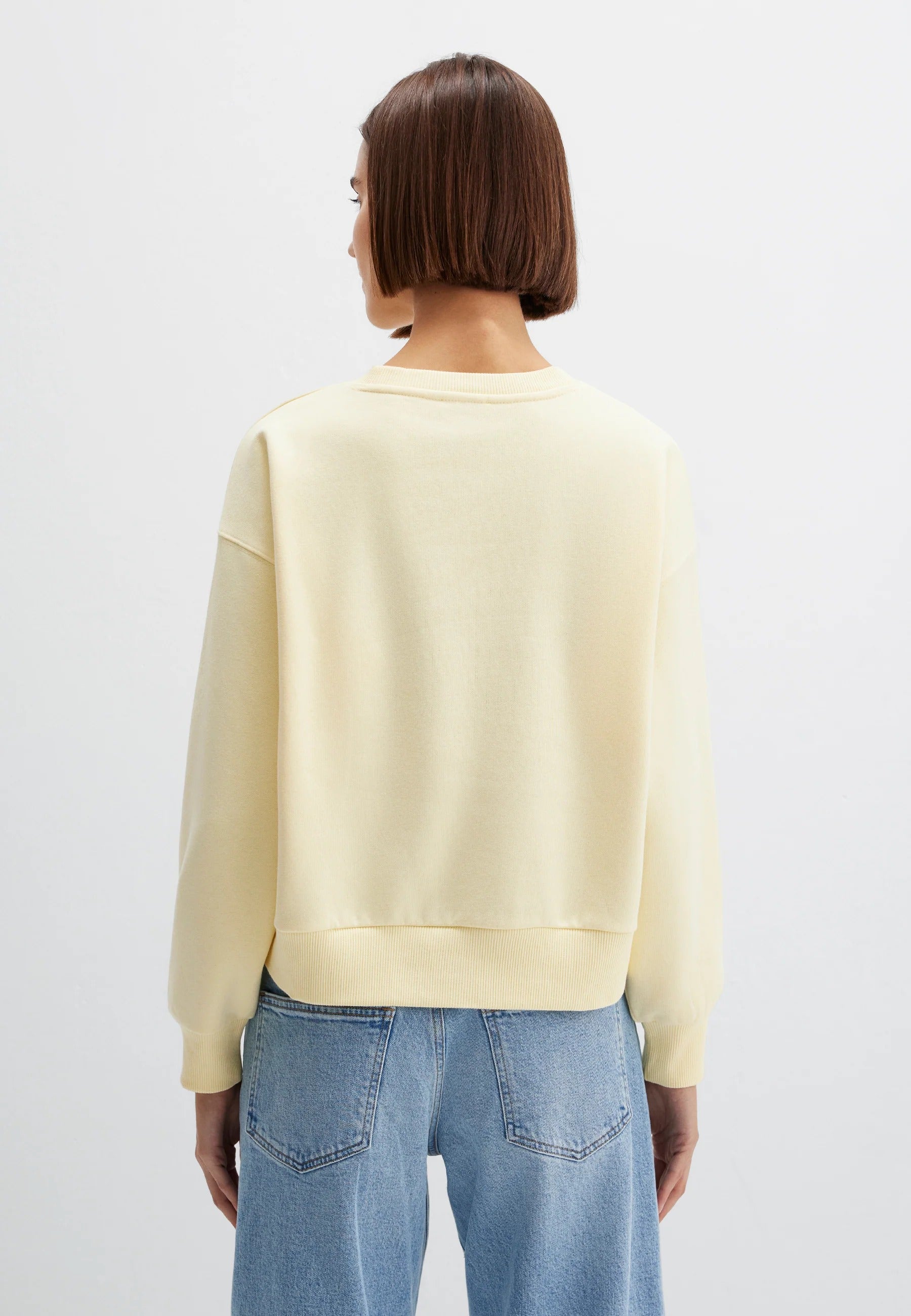 Crew Neck Sweatshirt in Double Cream
