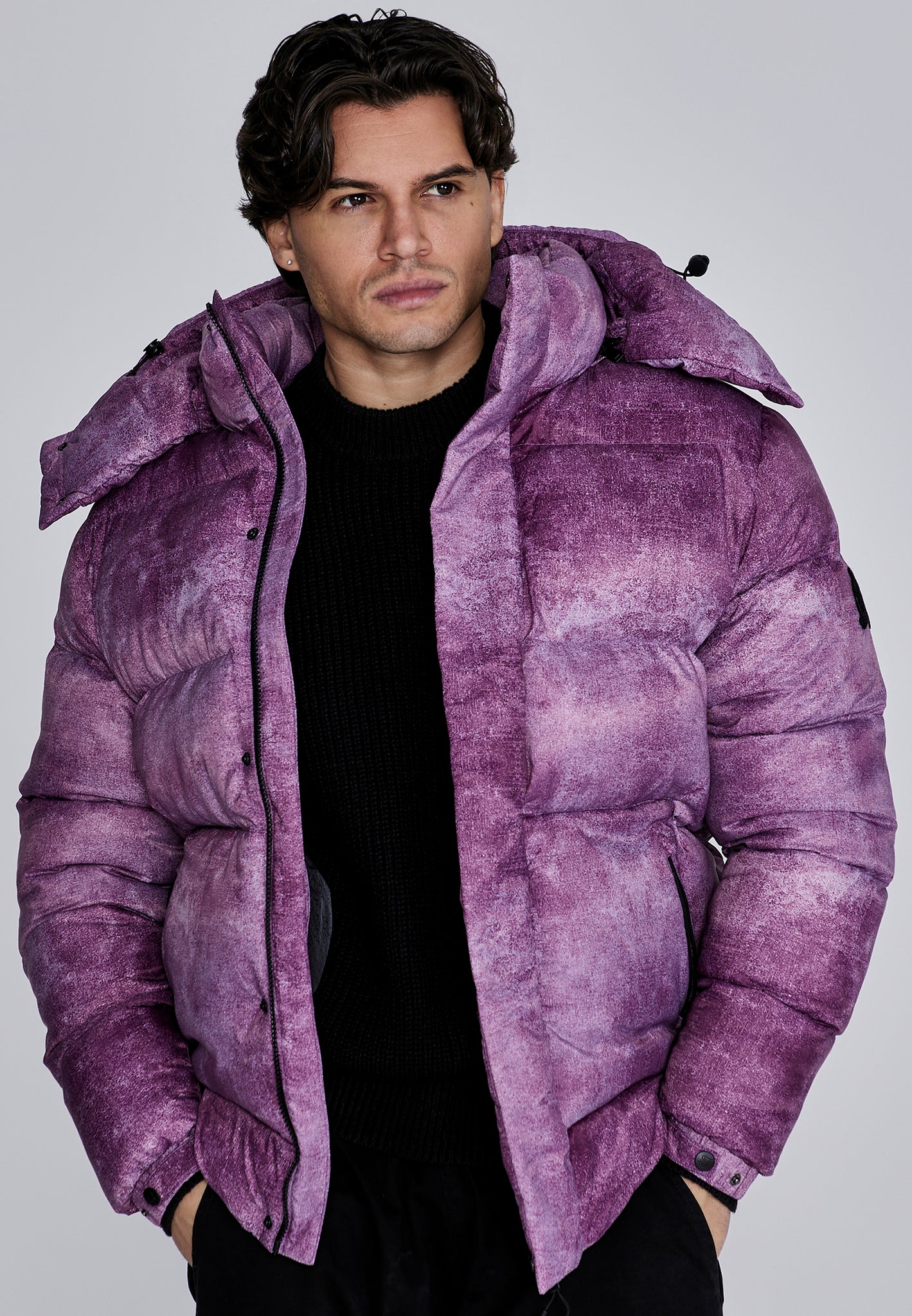 Puffer Jacket in Burgundy Jacken SikSilk