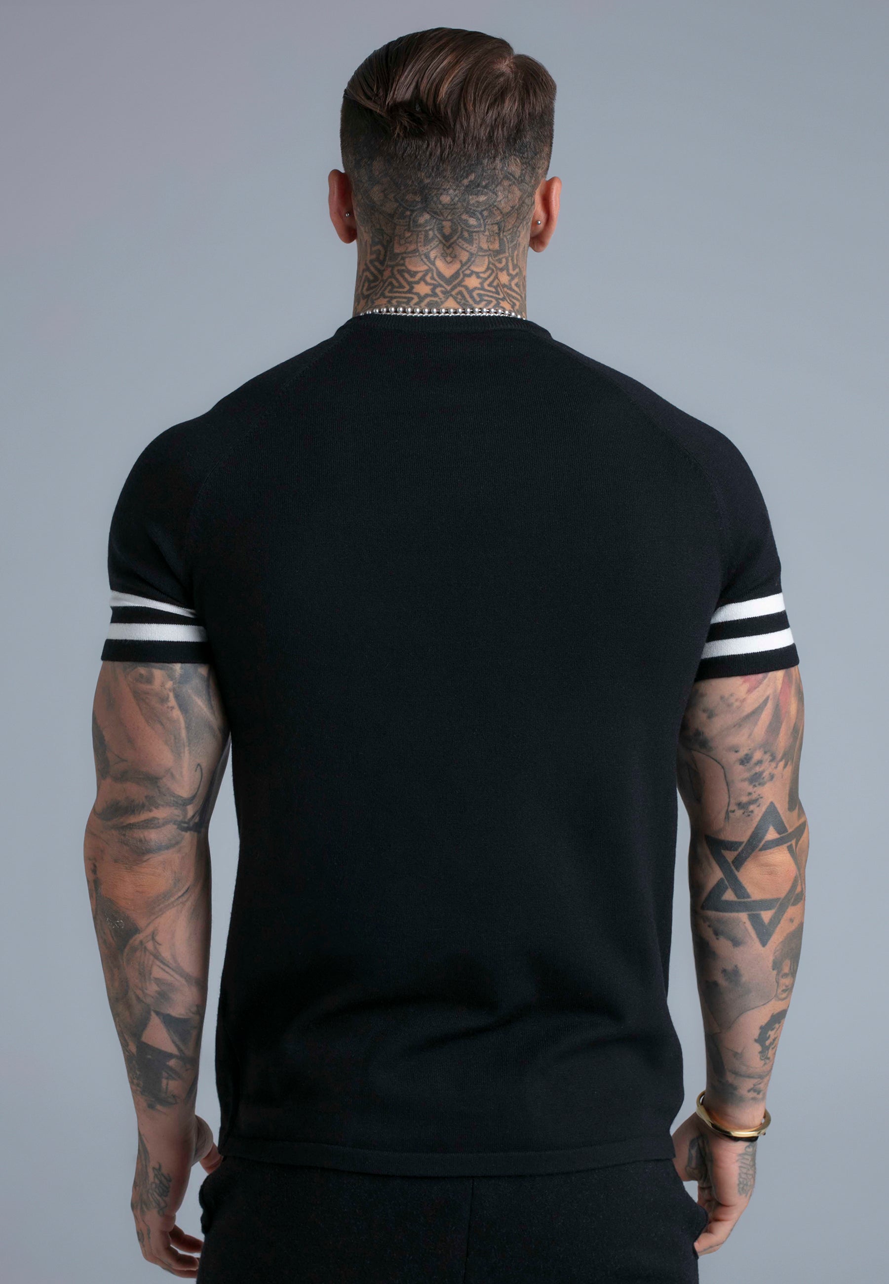 Knitted T-Shirt in Black